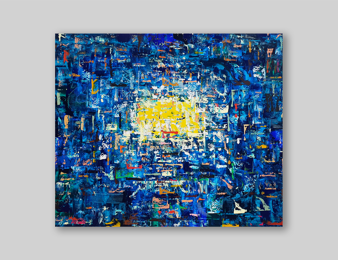 Moon Contemplations, 204x172cm, 2024, Brussels, Belgium,  acrylic on canvas, Olivia-de-posson-abstract-contemporary-colorful-art