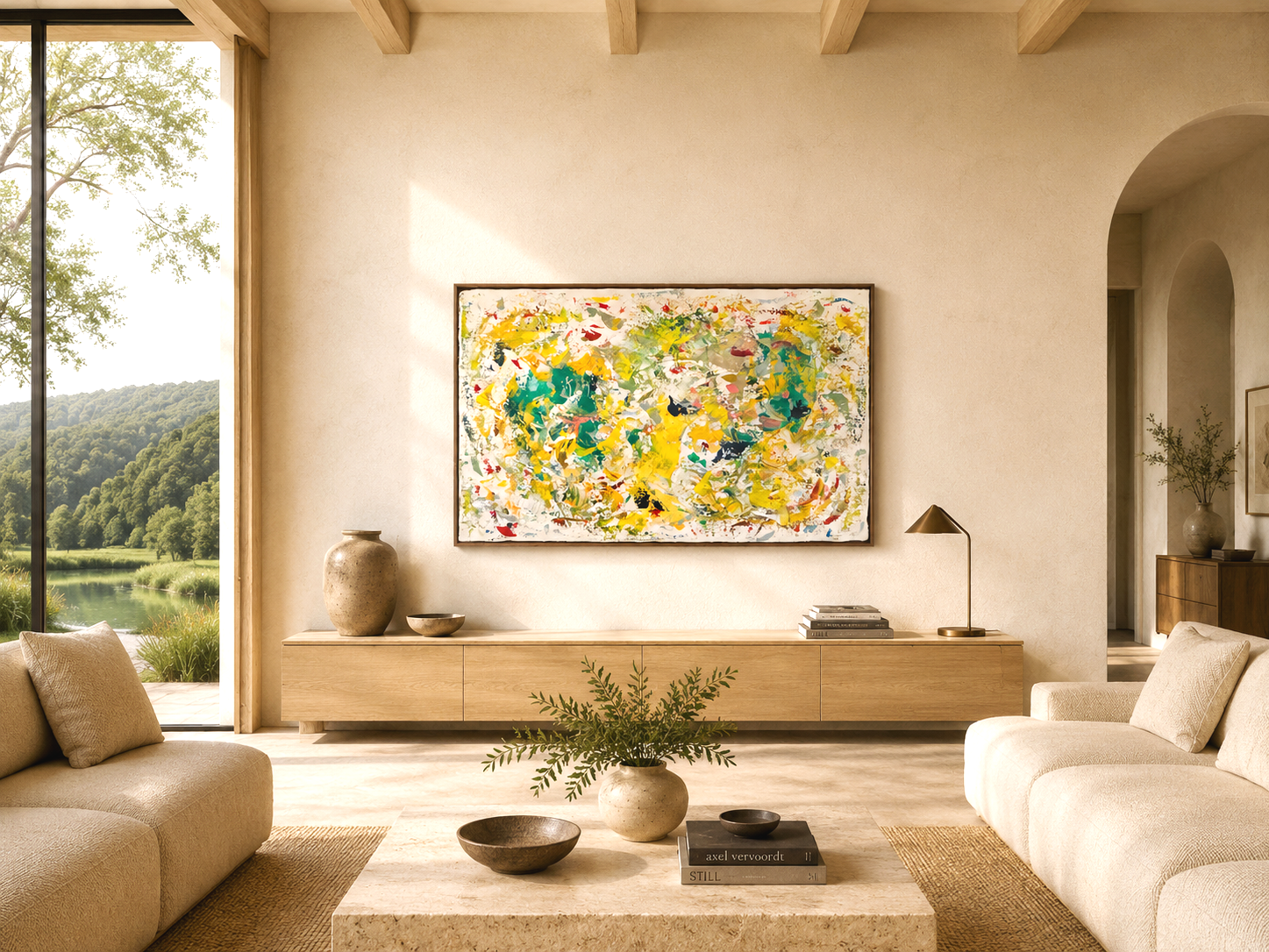Spring Awakening, 100x140cm, acrylic on paper, 2026, Brussels
