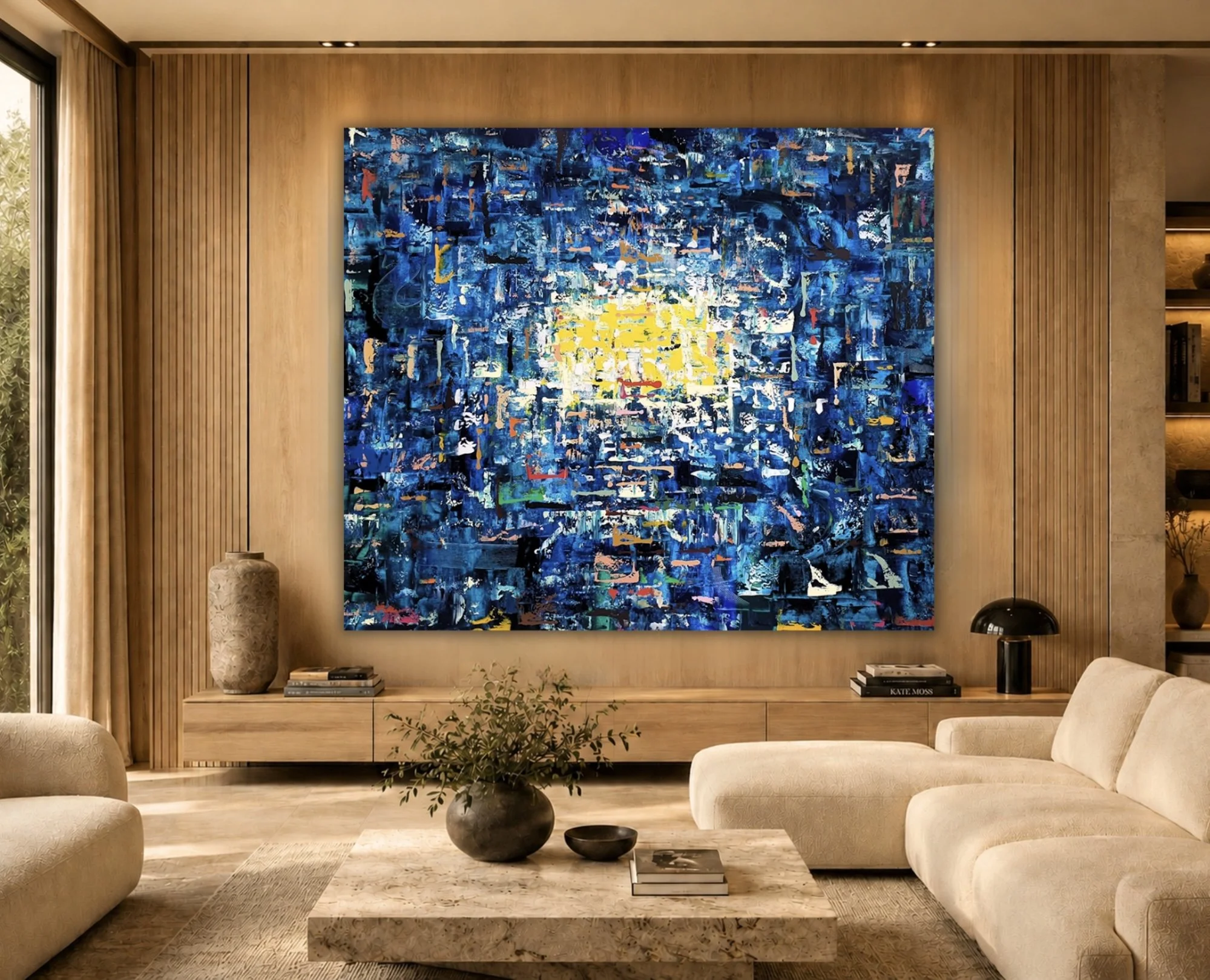 Moon Contemplations, 204x172cm, 2024, Brussels, Belgium,  acrylic on canvas, Olivia-de-posson-abstract-contemporary-colorful-art