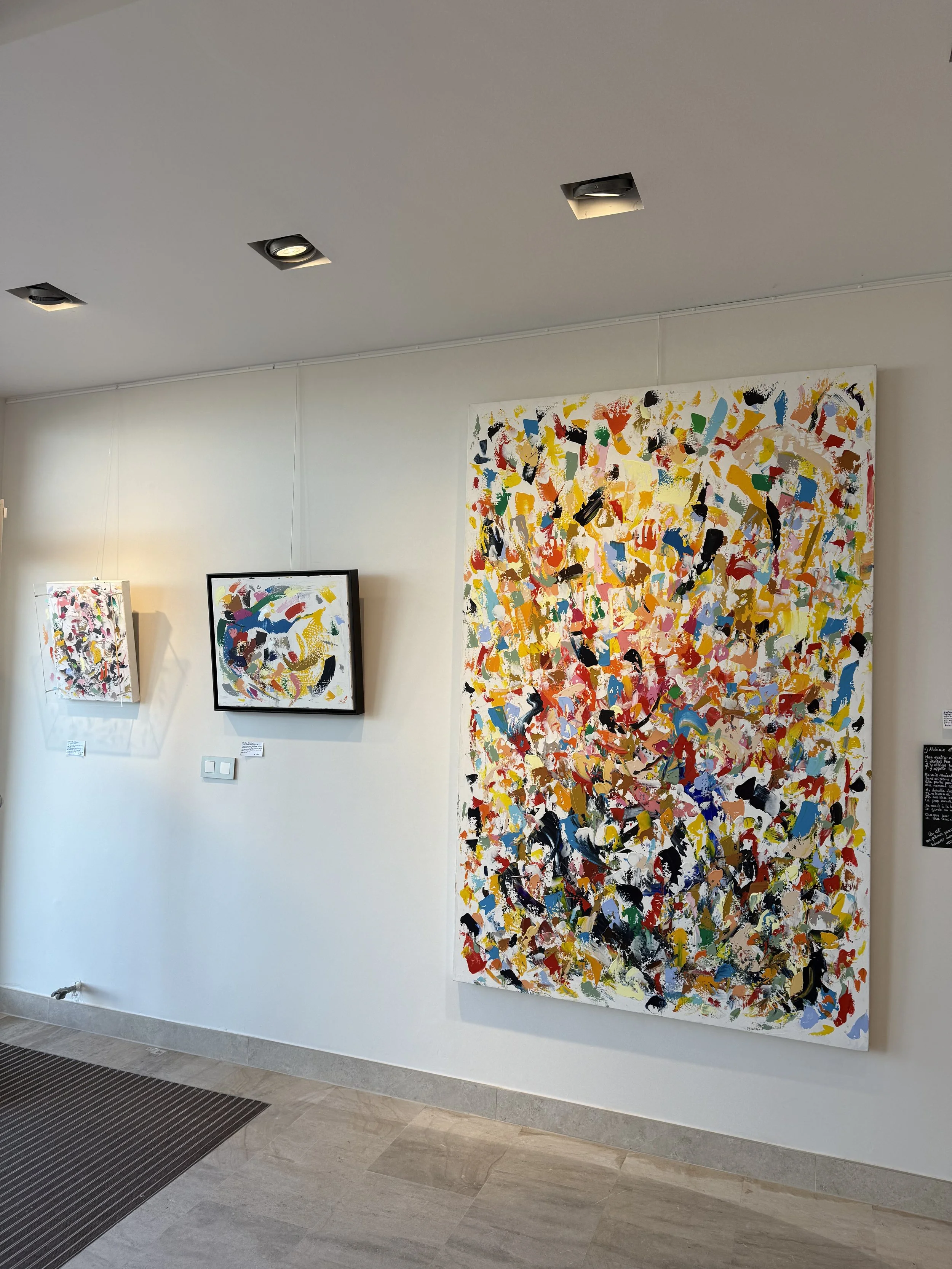 in situ Emotional Alchemy, 200x130cm, Acrylic & Pure Energy on Canvas, olivia-de-posson-colourful-spiritual-energy-art