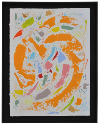 Une vie délicieuse, 60x80cm, acrylic and pure energy on paper, framed olivia-de-posson-colourful-spiritual-energy-art