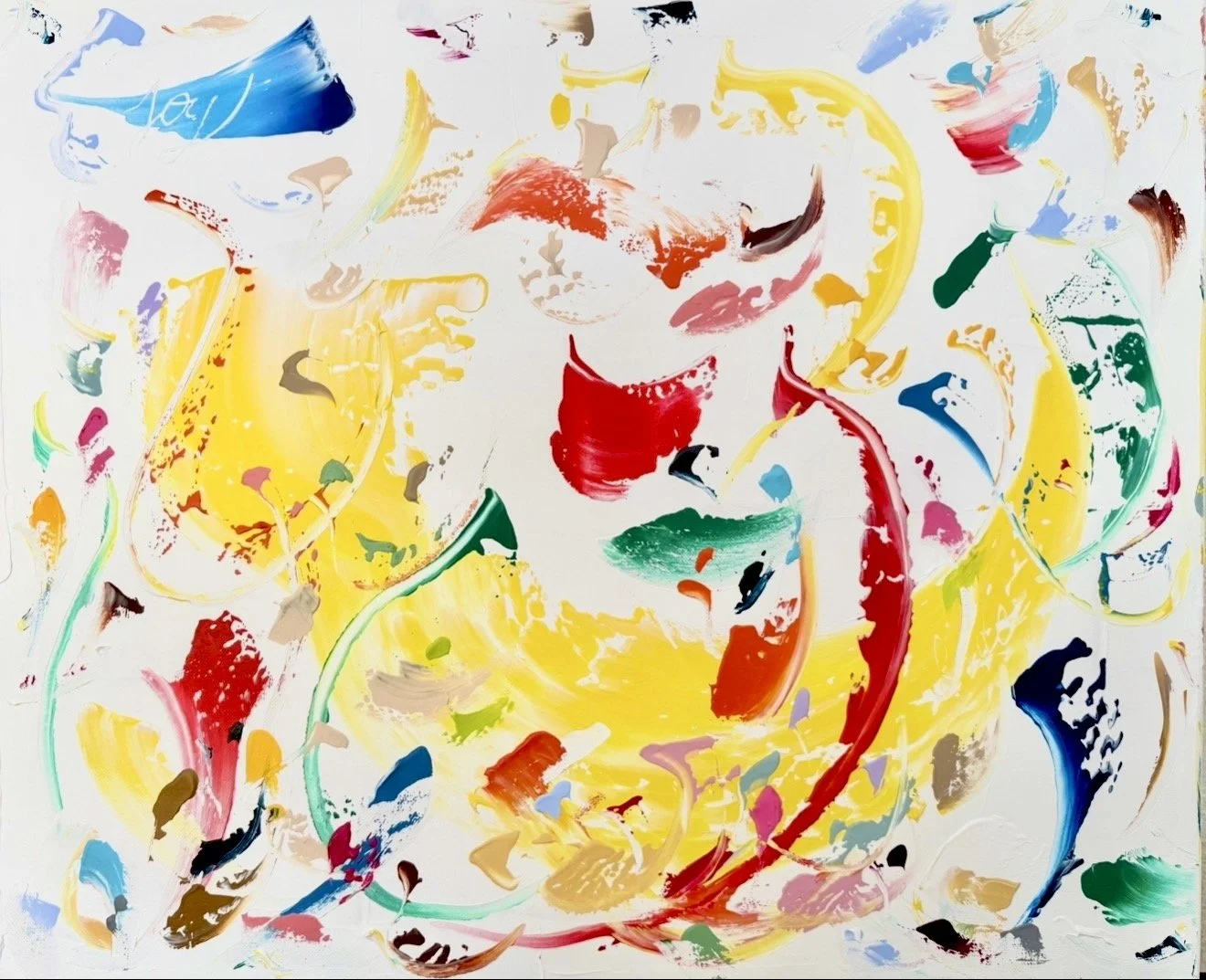 Belonging, 50x60cm, 2026, Knokke-le-Zoute, Belgium, acrylic on canvas, Olivia-de-posson-abstract-contemporary-colorful-art