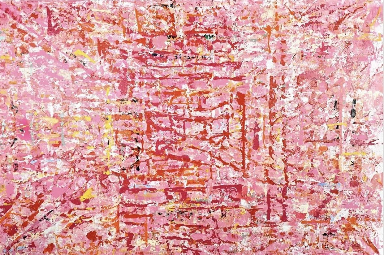 Je me dépose et me repose dans l'espace infini et miraculeux de mon coeur, 136x203cm, Acrylic and Pure Energy on canvas