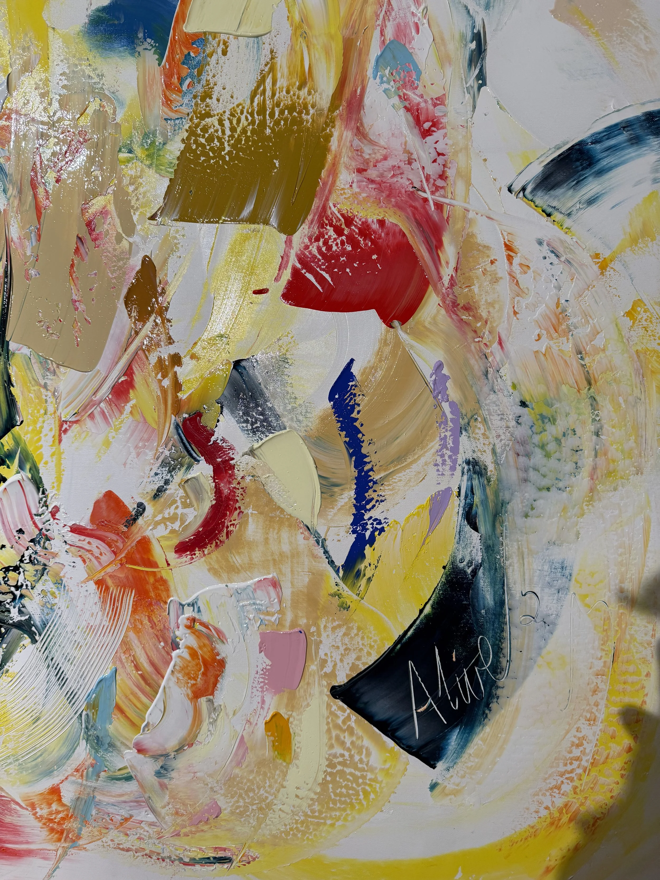 SOLD - Detail of Fully Alive! 160x200cm