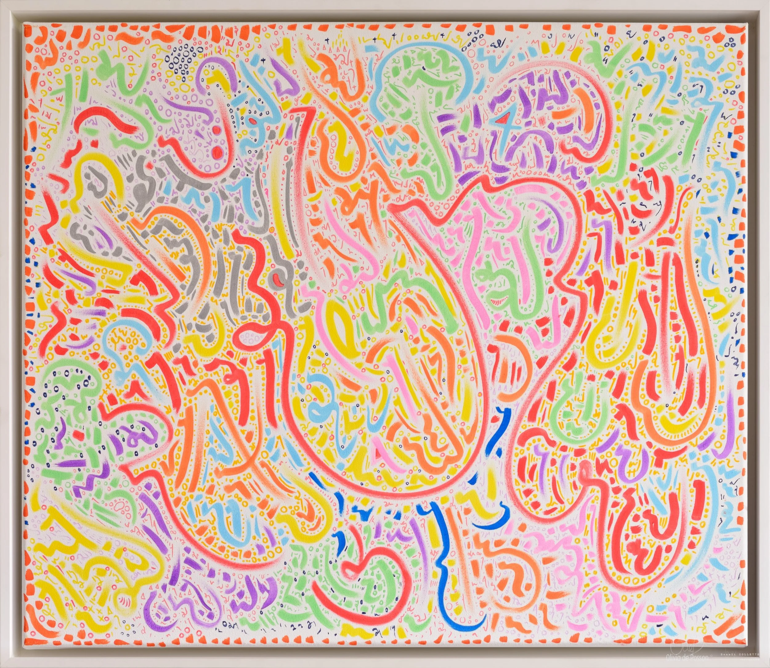Can You Feel the Beauty Inside?! 64x74cm, Acrylic and Pure Energy on canvas
