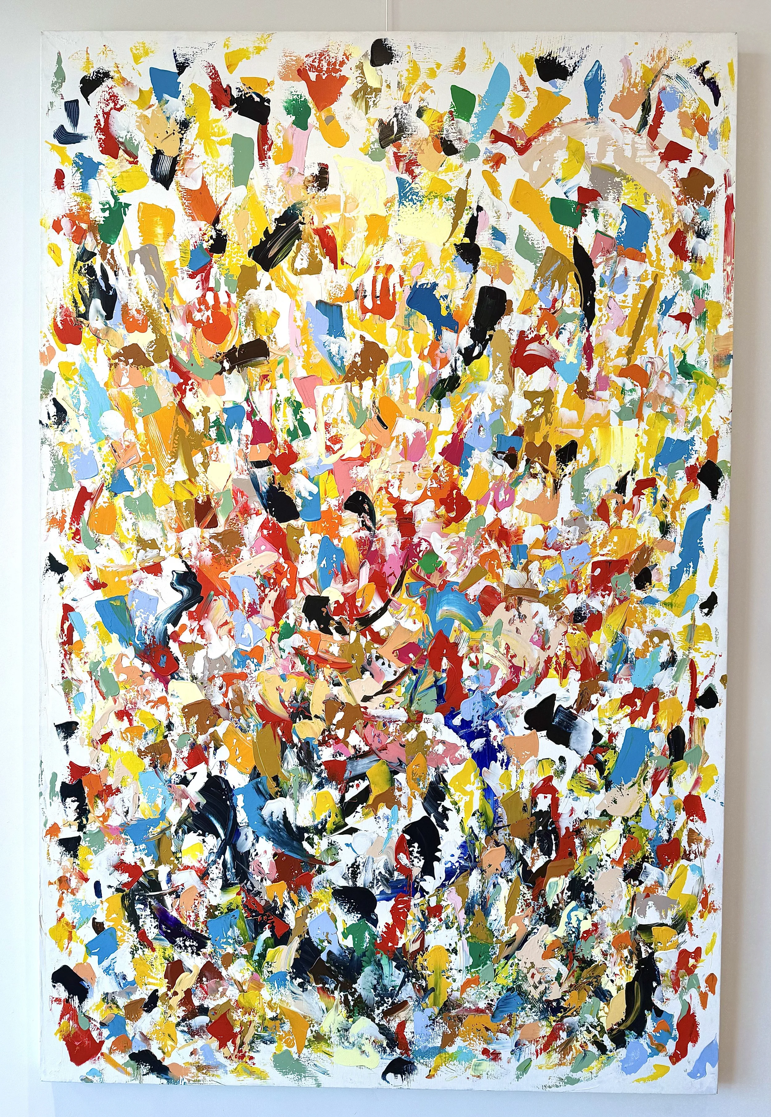 Emotional Alchemy, 200x130cm, Acrylic & Pure Energy on Canvas, olivia-de-posson-colourful-spiritual-energy-art