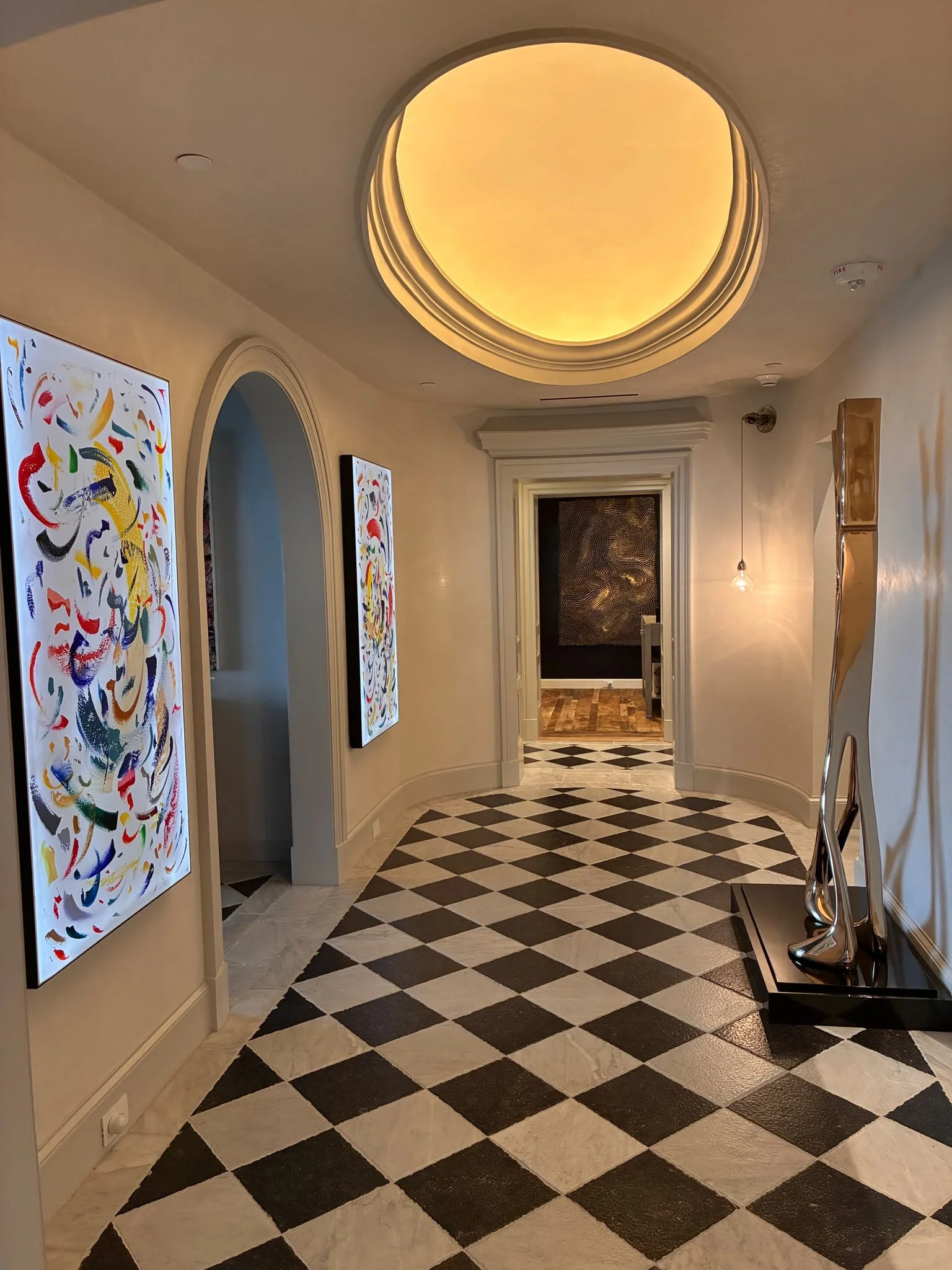 SOLD (Houston, Texas) - The Light Between Us, Pair, 150x80cm each - 2026, Knokke le Zoute, Belgium, acrylic on Led canvas, Olivia-de-posson-abstract-contemporary-colorful-art