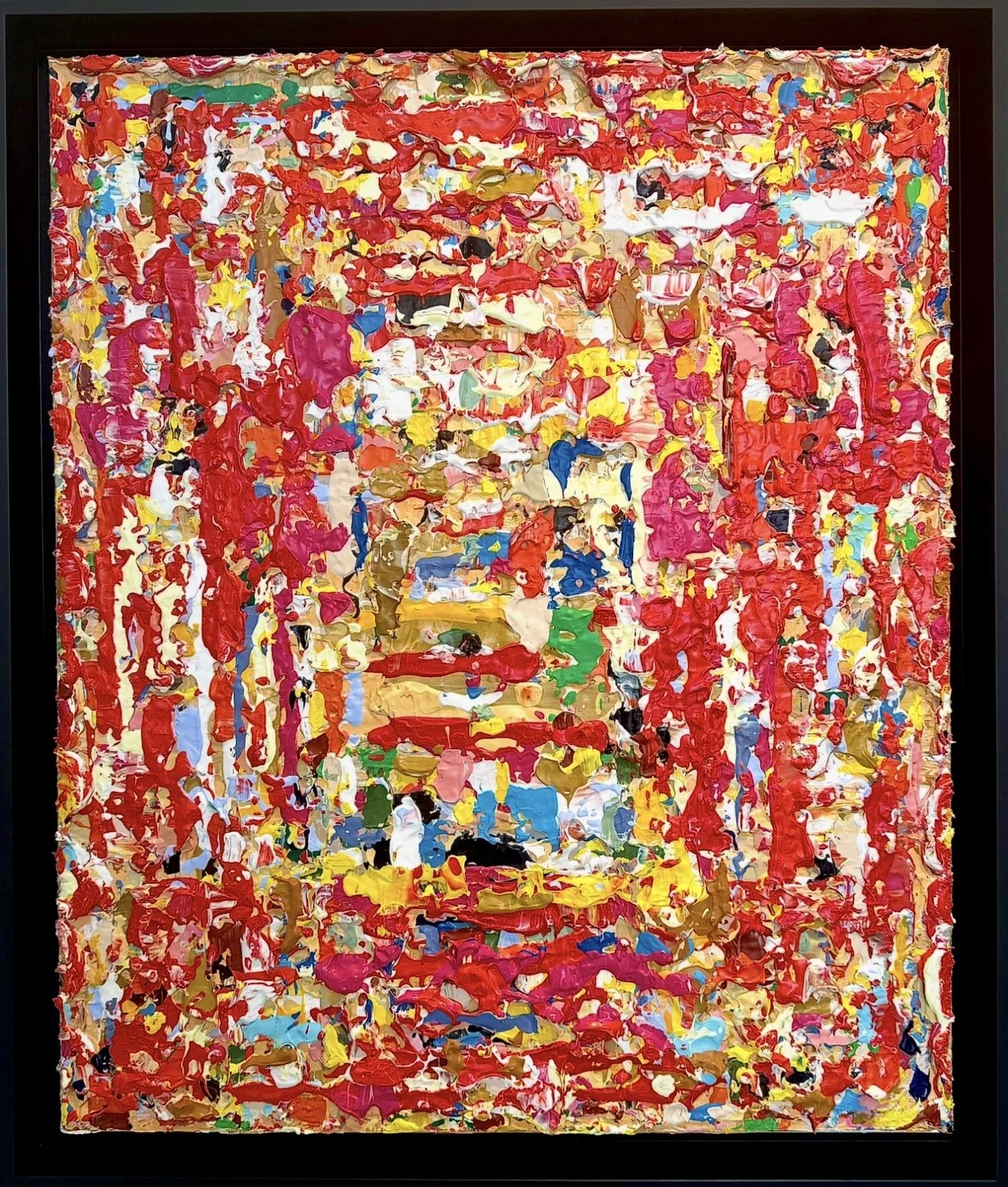 Becoming Whole, 60x50cm, 2026, Knokke, Belgium, acrylic on canvas, Olivia-de-posson-abstract-contemporary-colorful-art