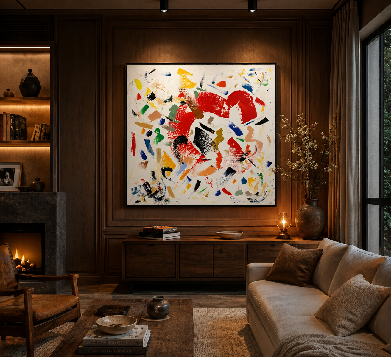 Alive, 144x144cm, Brussels & Knokke, Belgium, 2022 & 2026 Olivia-de-posson-abstract-contemporary-colorful-art