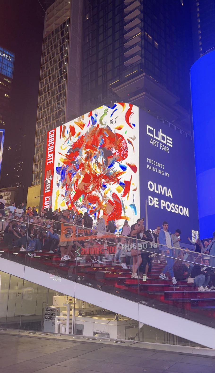 SOLD exhibited on Times Square NYC during the Armory show 2024