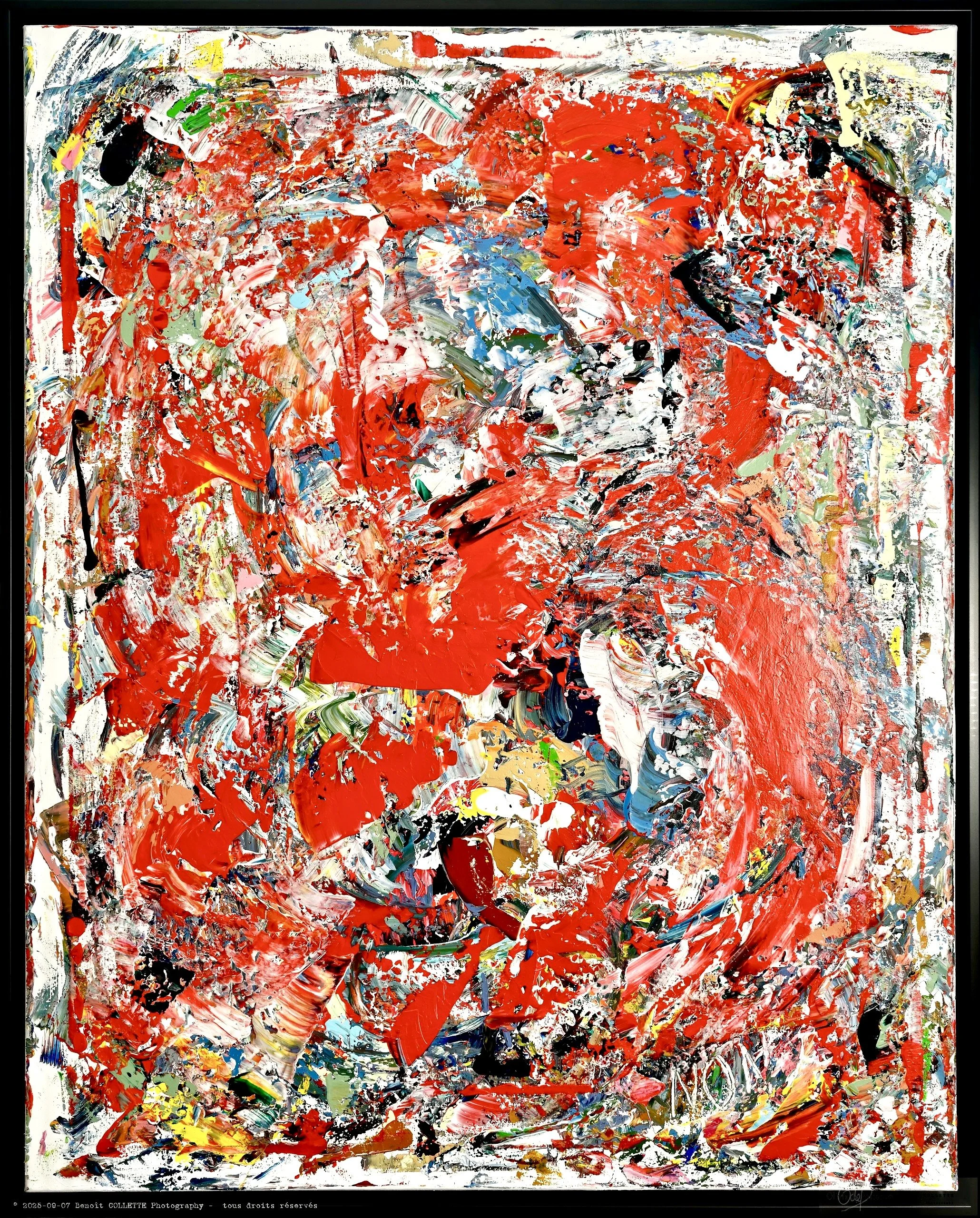 Le non sacré, 104x84cm, 2025, Knokke, Belgium, olivia-de-posson-colourful-contemporary-abstract-art