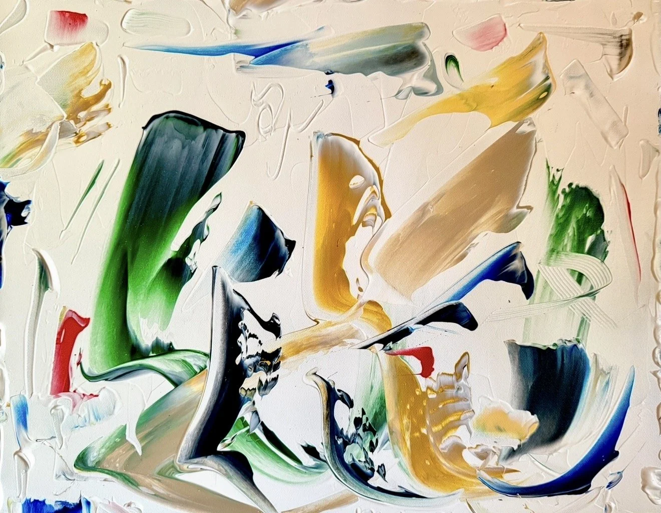 The Language of Life, 40x50cm, 2026, Paioes, Portugal, acrylic on canvas, Olivia-de-posson-abstract-contemporary-colorful-art