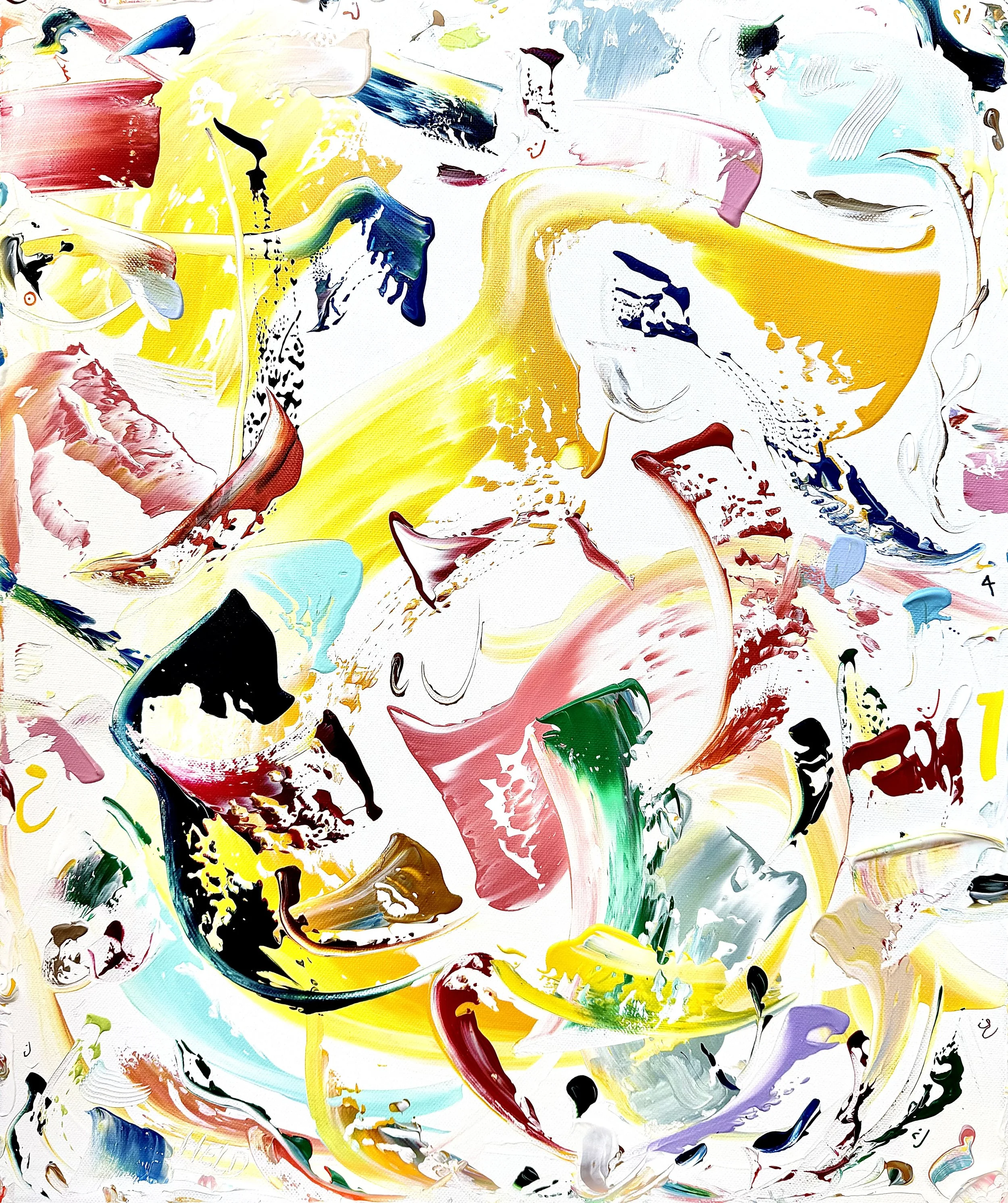 Held, 55x46cm, 2026, Paioes, Portugal, acrylic on canvas, Olivia-de-posson-abstract-contemporary-colorful-art