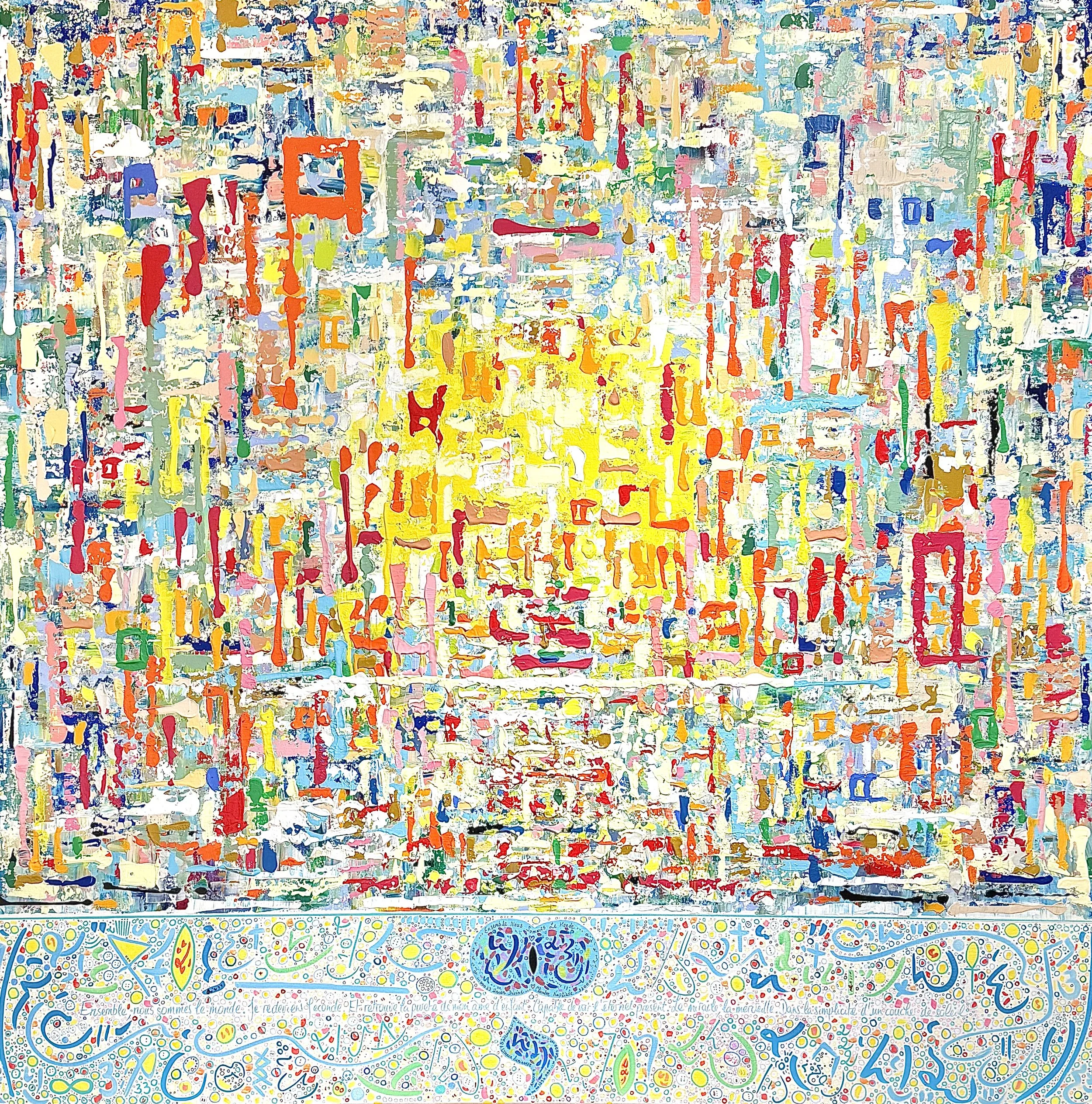 Ensemble nous sommes le monde, 150x150cm