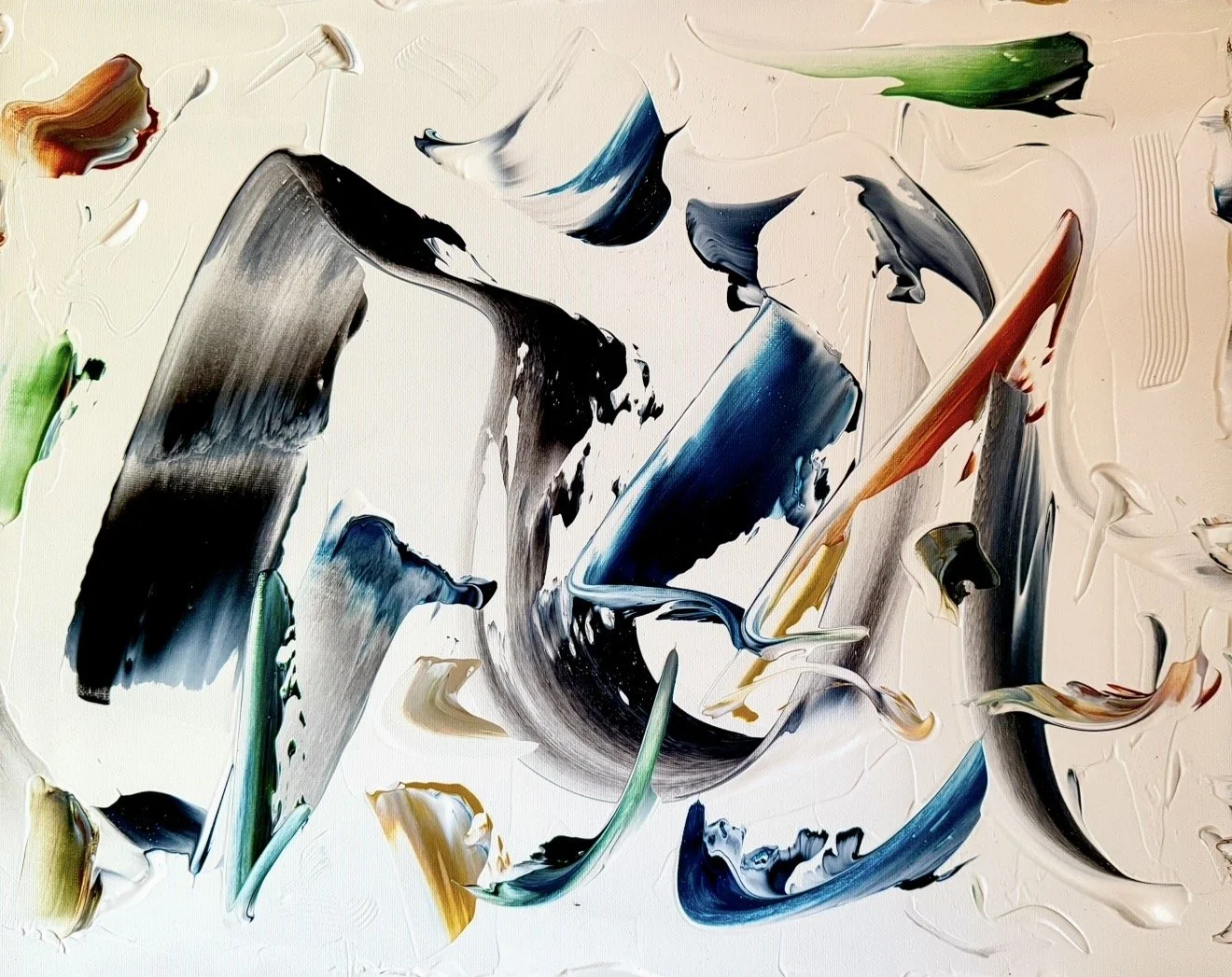 Silence, 40x50cm, 2026, Paioes, Portugal, acrylic on canvas, Olivia-de-posson-abstract-contemporary-colorful-art