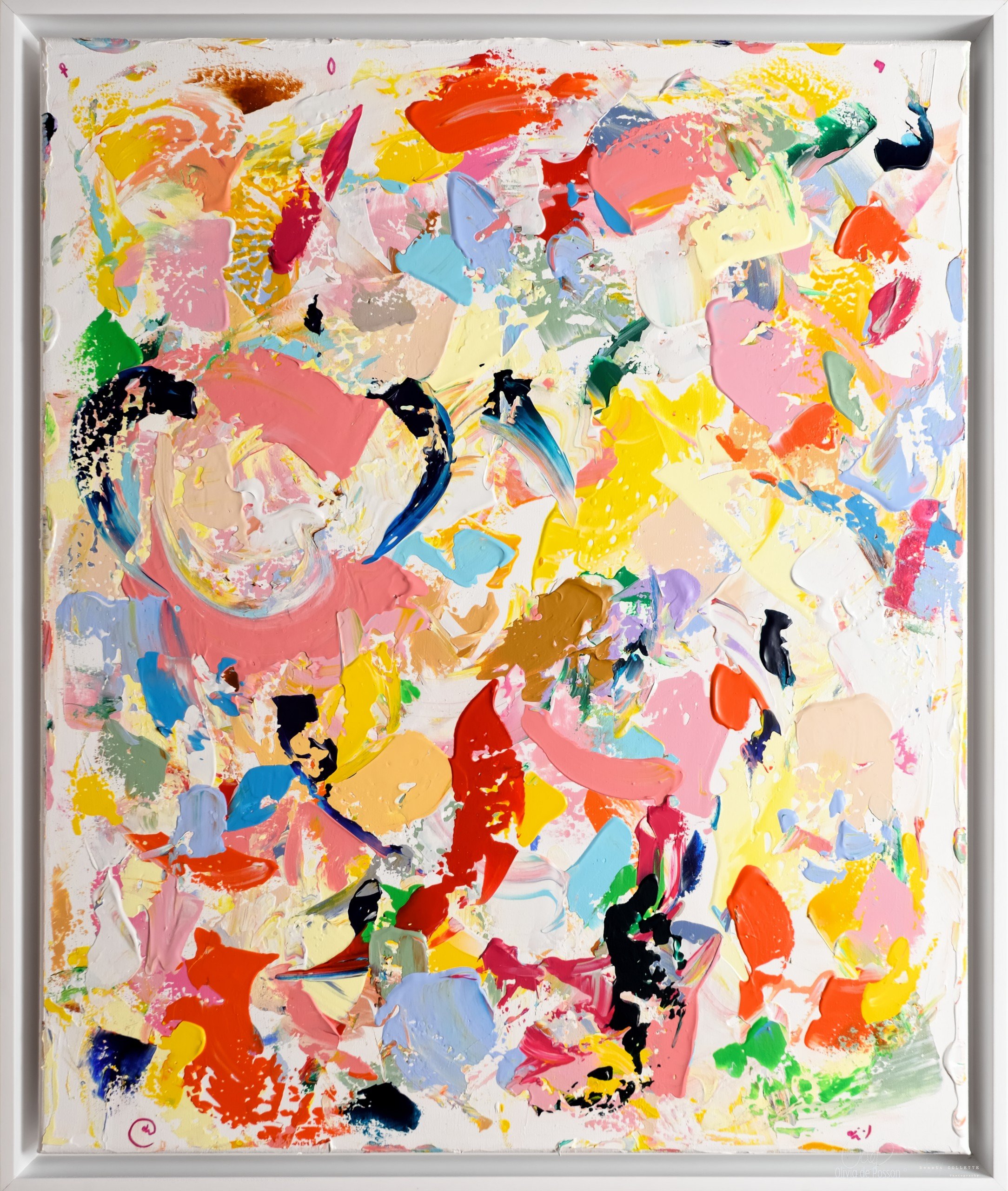Birthing the Child, 60x50cm Acrylic & Pure Energy on Canvas, olivia-de-posson-colourful-spiritual-energy-art