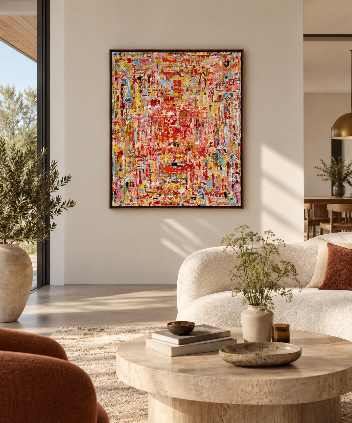 Simulation - The Sun within - 120x100cm - 2026 olivia-de-posson-colourful-contemporary-abstract-art
