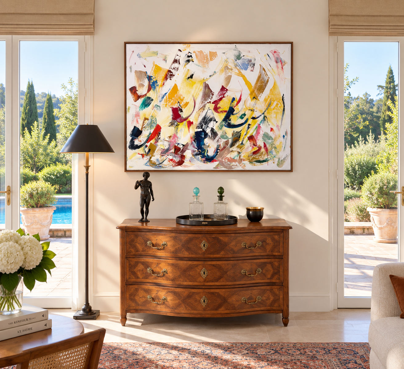 SOLD - Se laisser danser par la vie, 100x120cm, acrylic on canvas, Knokke, Belgium 2026 Olivia-de-posson-abstract-contemporary-colorful-art