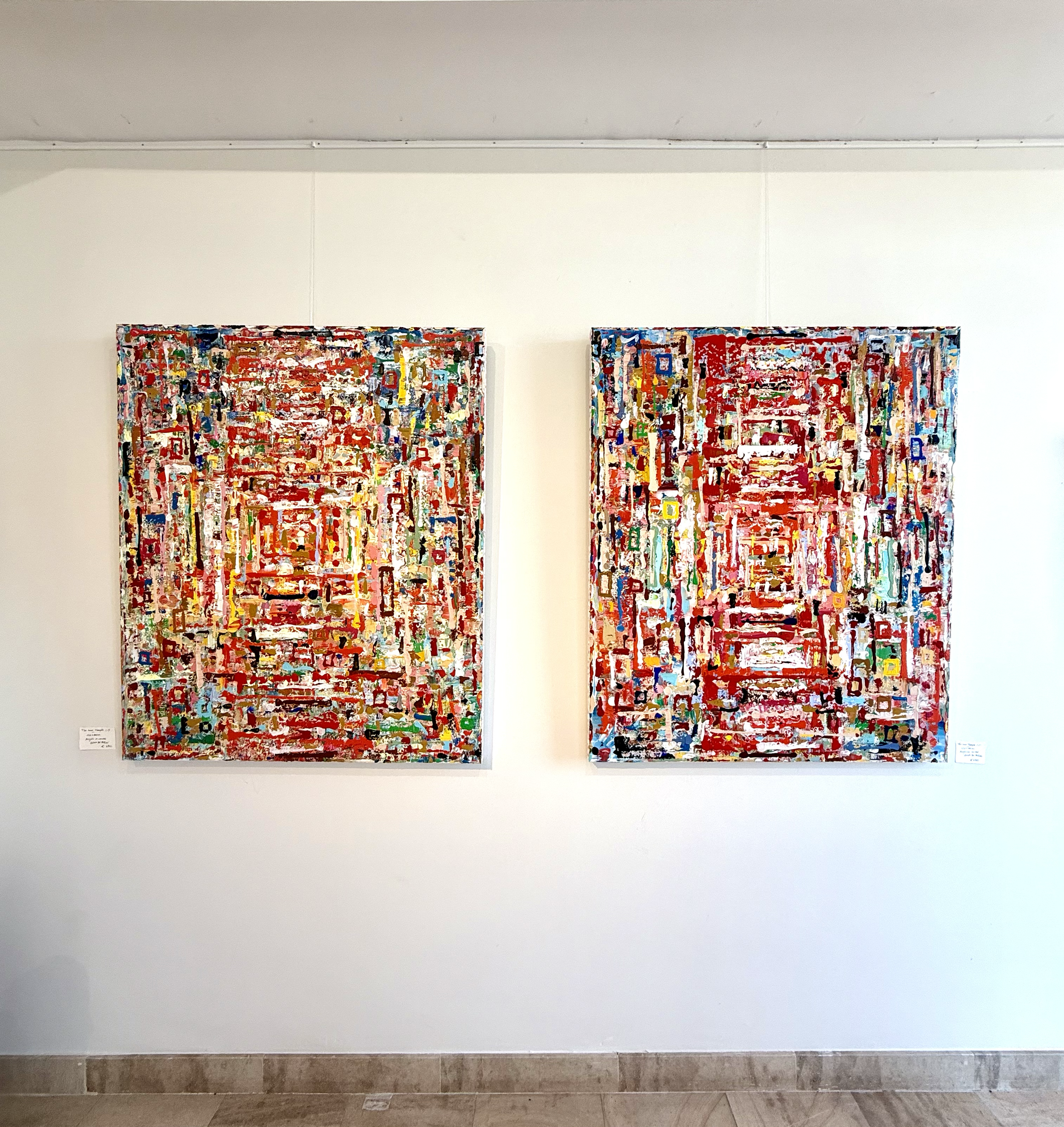 The Inner Temple, pair, 120x100cm each, Knokke, Belgium 2026 Olivia-de-posson-abstract-contemporary-colorful-art