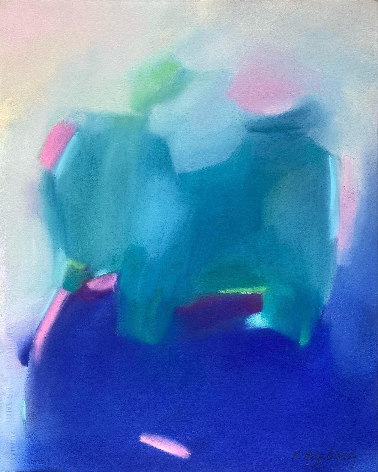 Colourful Caprice #5
.
Size: 51 x 41 cm
Pastels on paper 

This artwork belong in the Colour Poetry series.  Created to drive away grey days and bring warmth and vigour into life.  The colours flow into each other impulsively and seemingly on a whim,