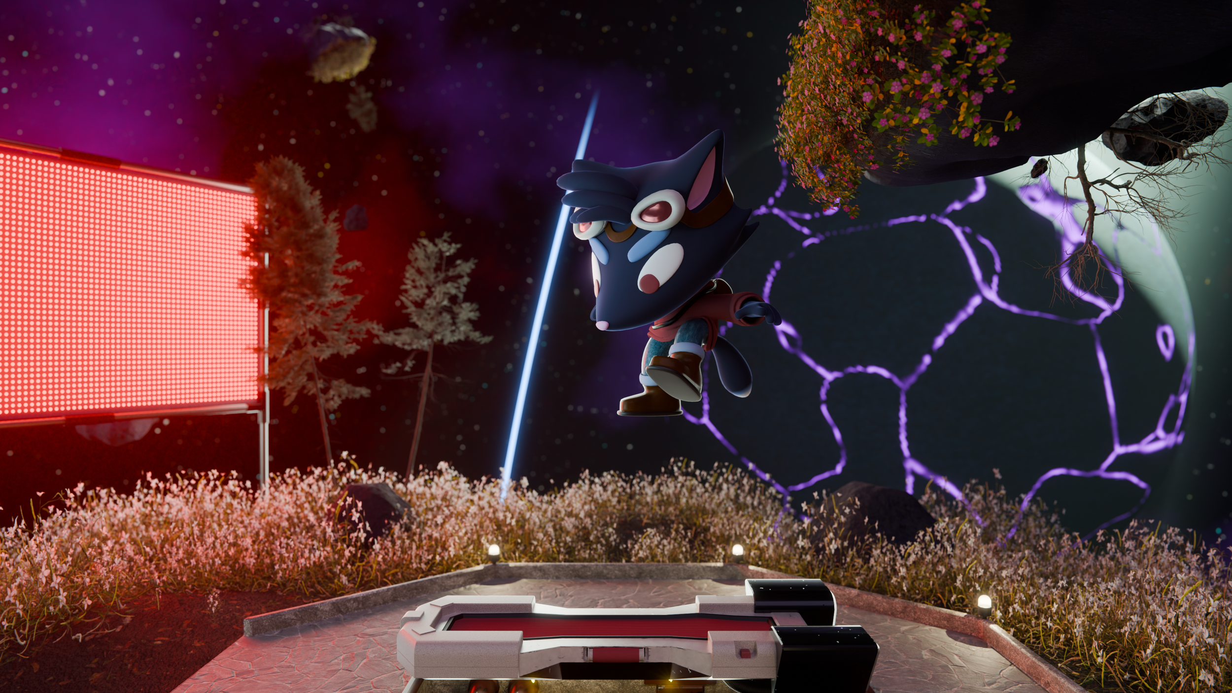 A frame from my submission to the February 2026 'Dream Sequence 3D Challenge' on    YouTube   .  Created in Blender - Cycles.  Responsible for all aspects.