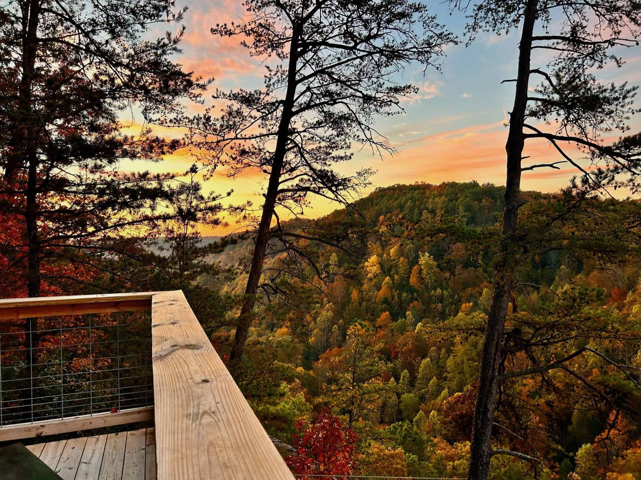 Cliffside Cabin deck view