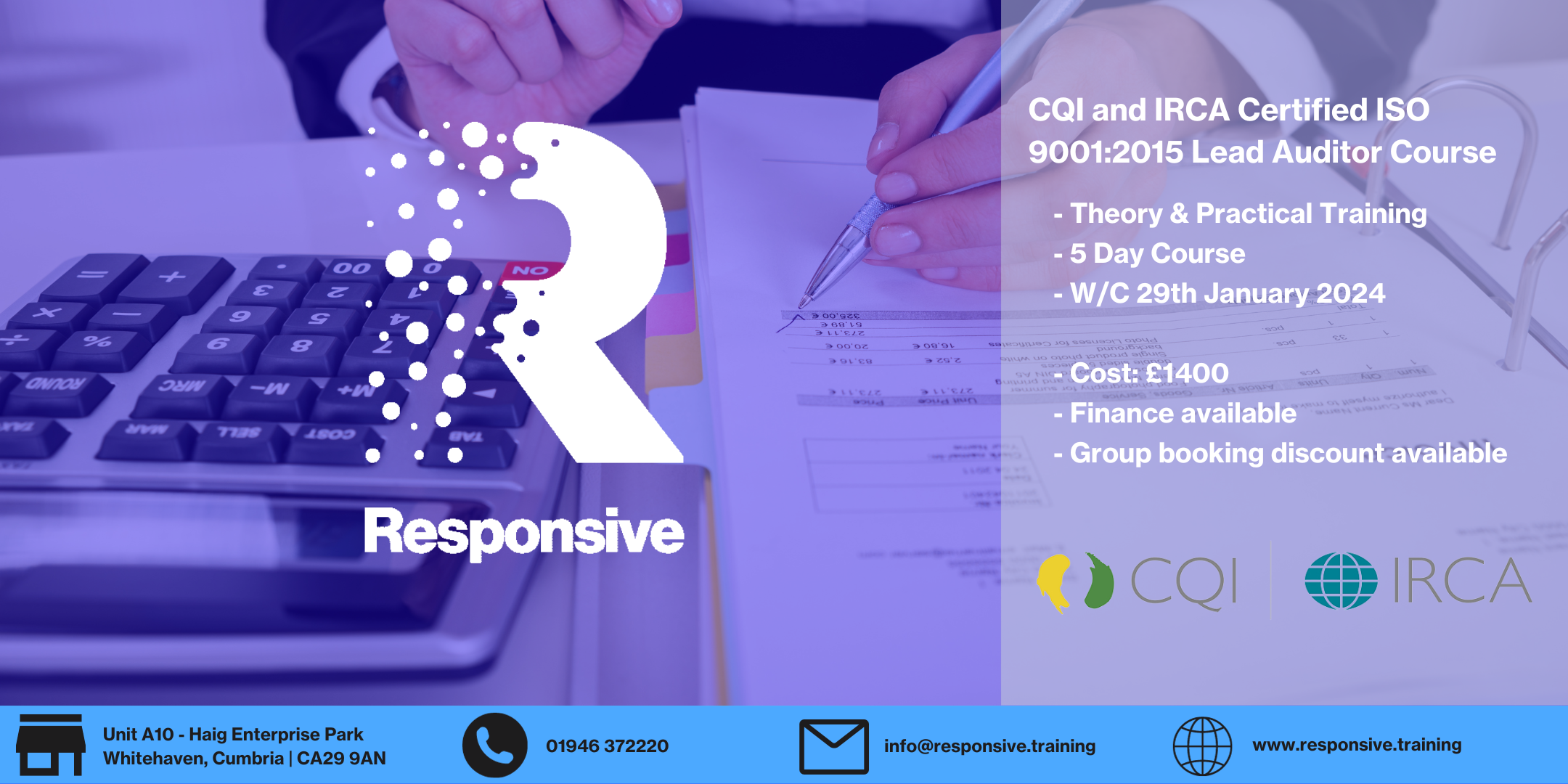 Join Our ISO 9001:2015 Lead Auditor Course in Whitehaven, Cumbria - CQI & IRCA Accredited