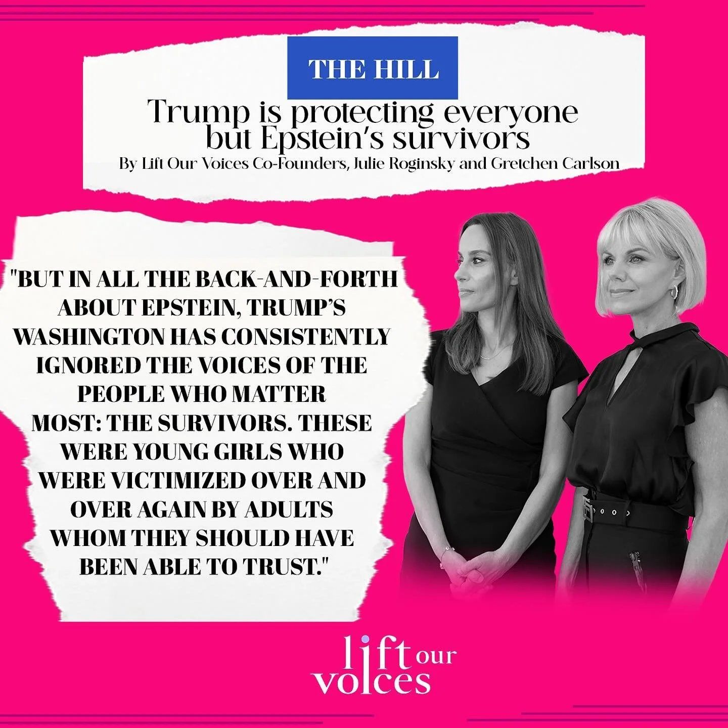 &ldquo;Trump&rsquo;s Washington has gone out of its way to protect the powerful while ignoring Epstein&rsquo;s survivors. Their voices matter most&mdash;and Congress must finally listen.&rdquo;

Read the new op-ed in @thehill by our co-founders @gret