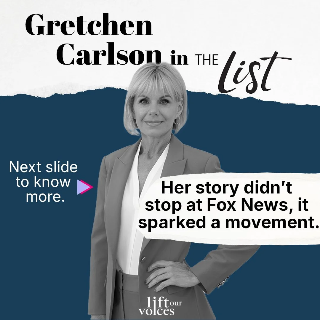 Gretchen Carlson&rsquo;s journey is a roadmap for change. Her book &quot;Be Fierce&quot; laid out a plan to protect yourself from workplace toxicity, and today it fuels our work at Lift Our Voices.

Explore her 12-Point Plan for transforming workplac