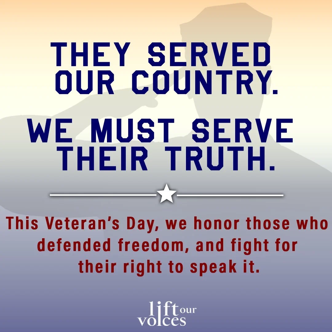 They fought for our freedom. We fight for their voices.
This #VeteransDay, Lift Our Voices honors every service member who gave everything to defend a country that must never silence them.
#VeteransDay #LiftOurVoices #endsilencing