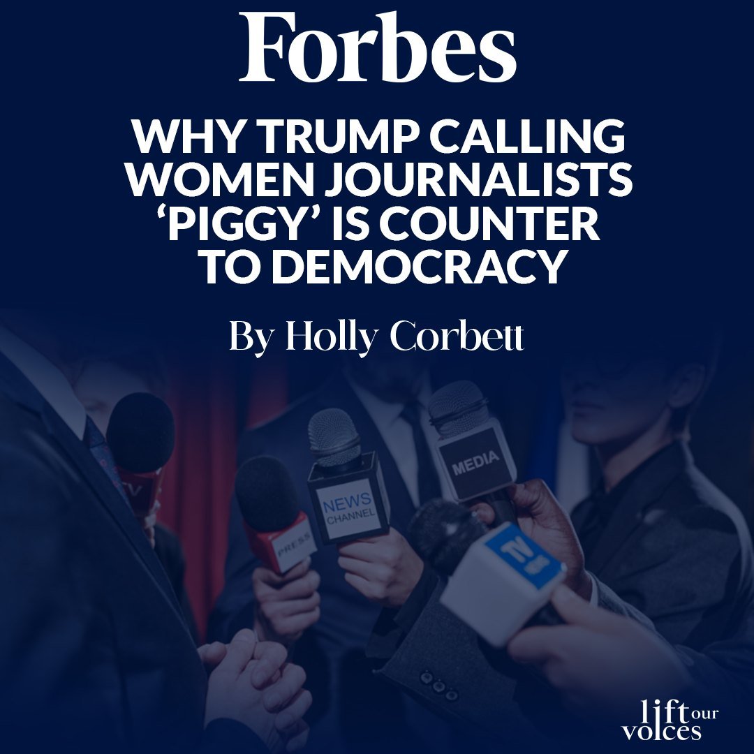 Women journalists asked legitimate questions about the Epstein files. The President responded by calling them &ldquo;piggy.&rdquo; Our co-founders @gretchencarlson  and @julieroginsky break down why this so dangerous for girls and boys.

Read the @fo