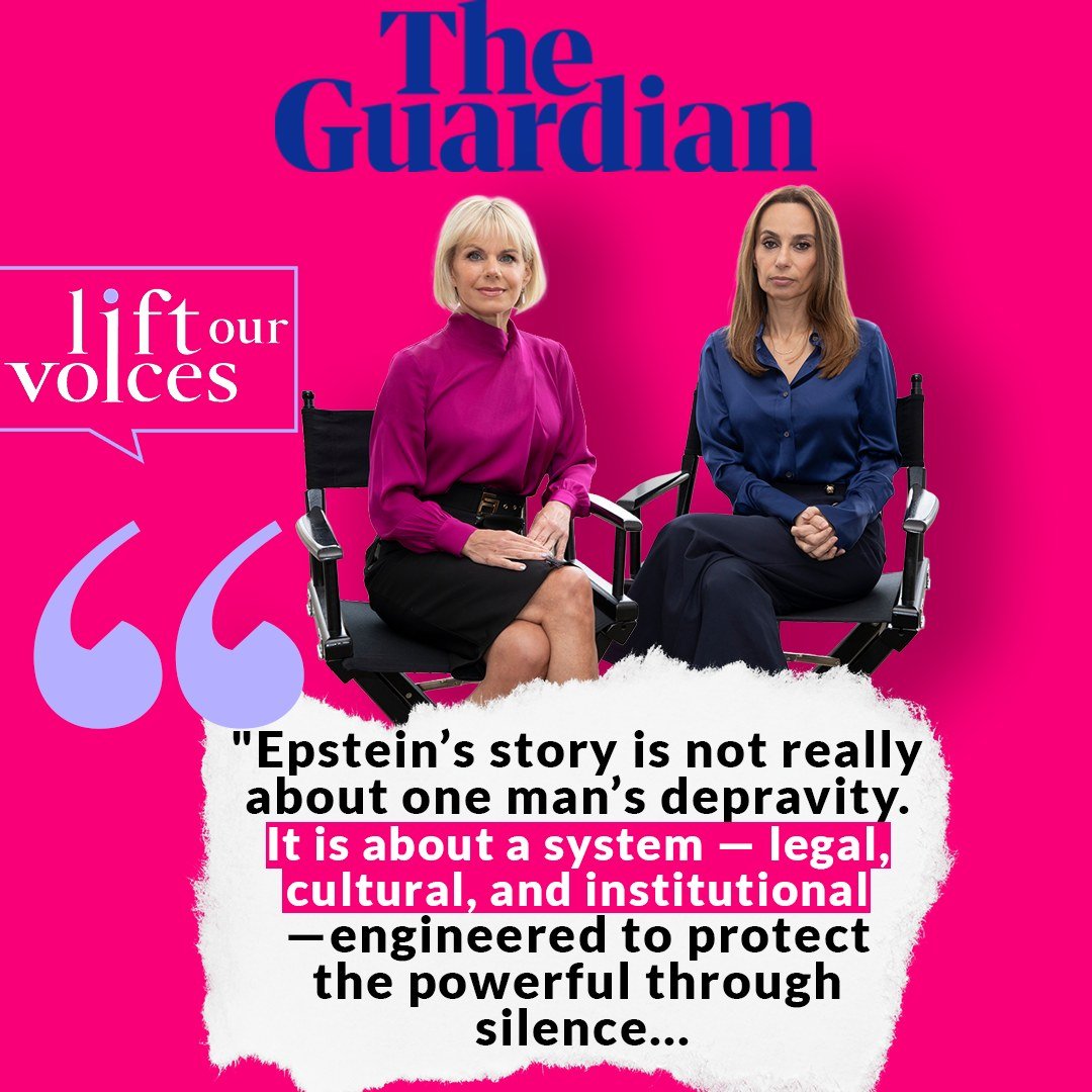 ICYMI. Survivors have carried the weight of the #epstein story for years. But what is the deeper truth? Our co-founders @gretchencarlson  and @julieroginsky  lay it out in their new @guardian op-ed. 

Epstein operated in plain sight because a system 