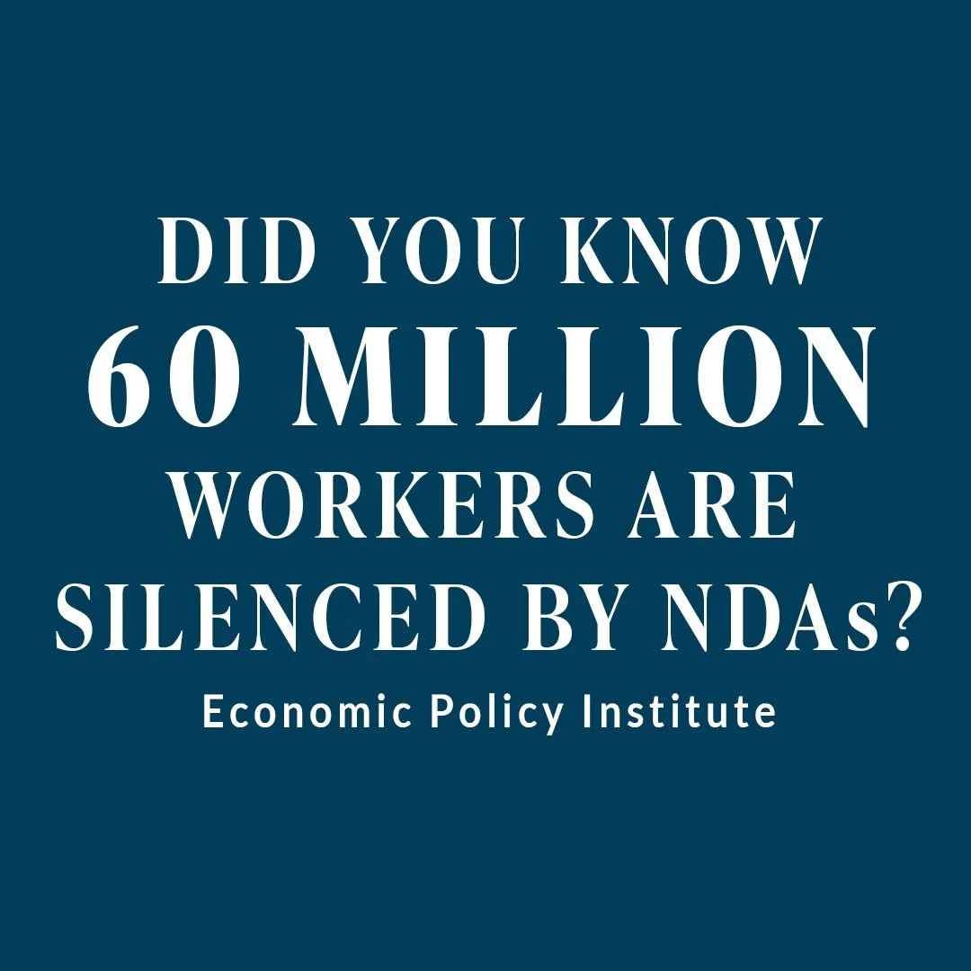 Did you know 60 million workers are silenced by NDAs? 

Knowledge is power. Check the link in our bio to check whether or not your state allows NDAs for toxic workplace behavior to stay silent or if they&rsquo;re banned.