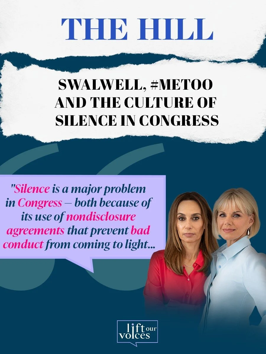 Congress writes the rules for every workplace in America. It should not be exempt from transparency itself.

In their latest op-ed for @thehill, Lift Our Voices co-founders @gretchencarlson and @julieroginsky examine how secrecy, power imbalance, and