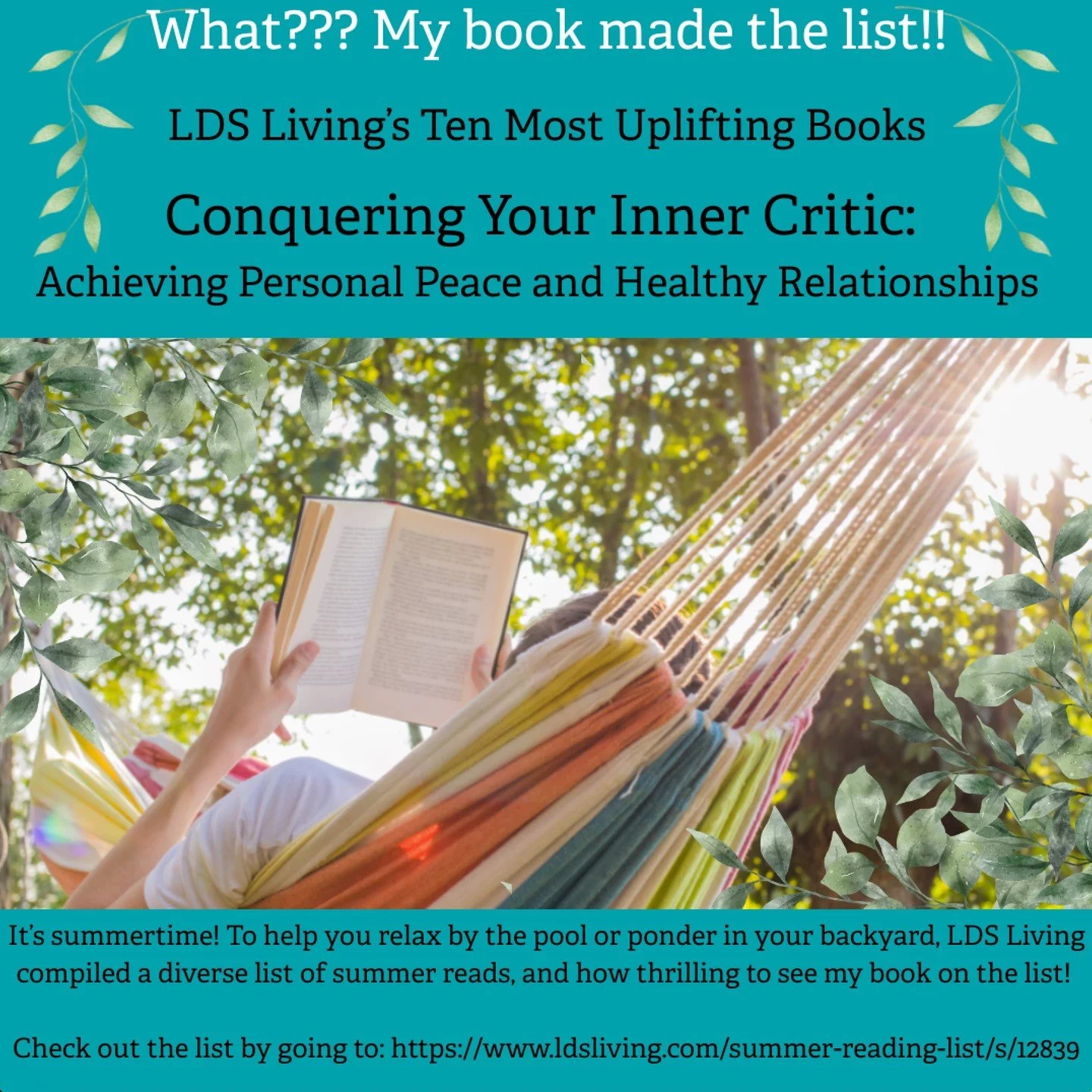 So thrilled to see my book made the LDS Living &quot;Summer Reads&quot; list! Click here to see all 10 books: https://www.ldsliving.com/summer-reading-list/s/12839
