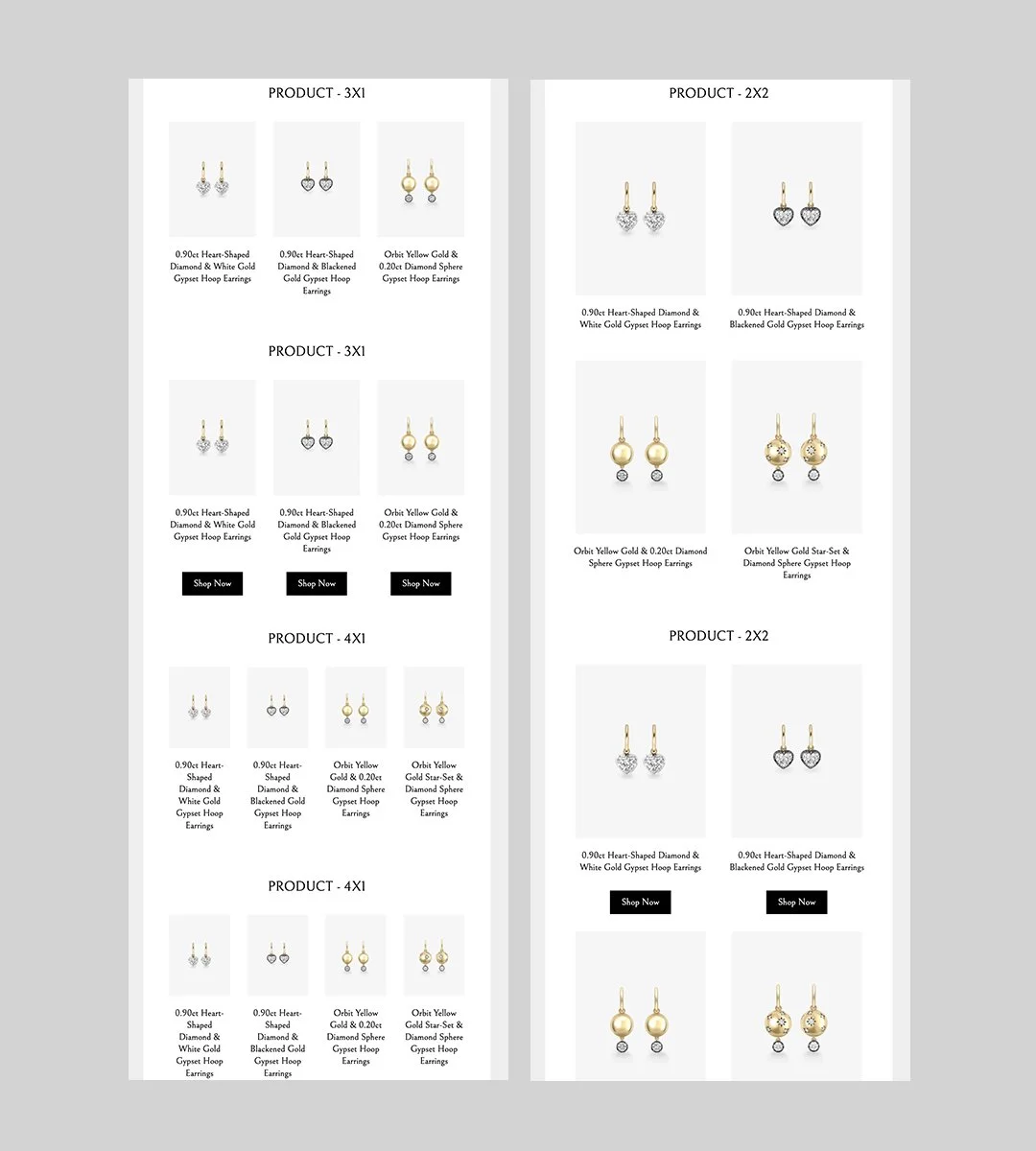 Jessica McCormack modular Klaviyo email template for fine jewellery
