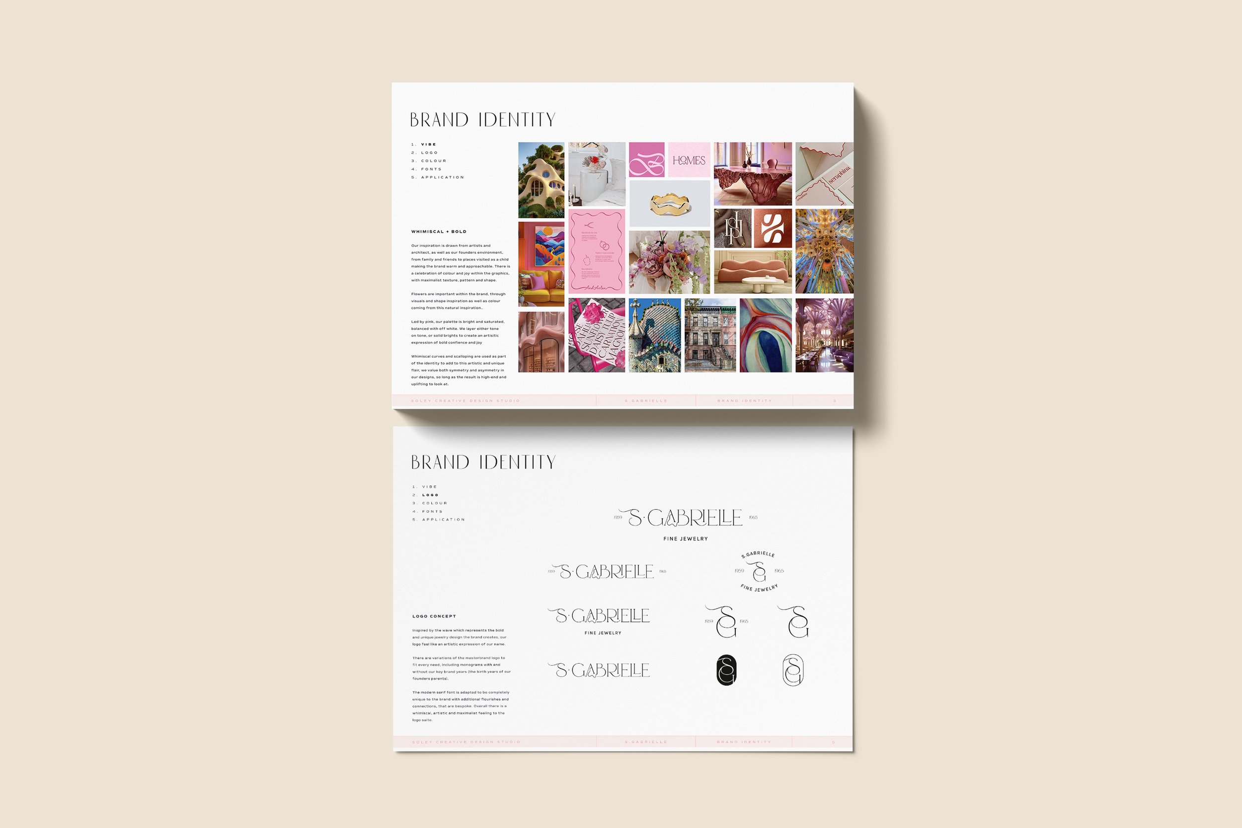 S.Gabrielle fine jewellery brand identity designed by Soley Creative