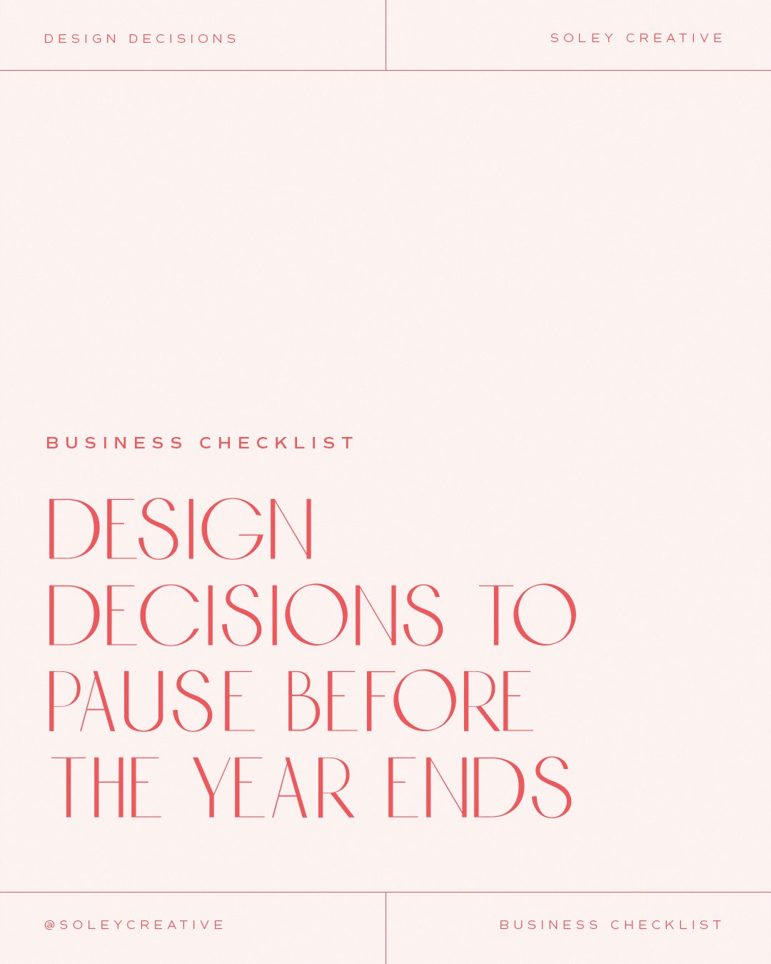 Before you rush into redesigns, festive campaigns or brand overhauls, here&rsquo;s your gentle reminder: not every design decision needs to happen this year.⁠
⁠
Here are 5 things we recommend pausing to reflect on before diving in:⁠
1️⃣ Starting a re