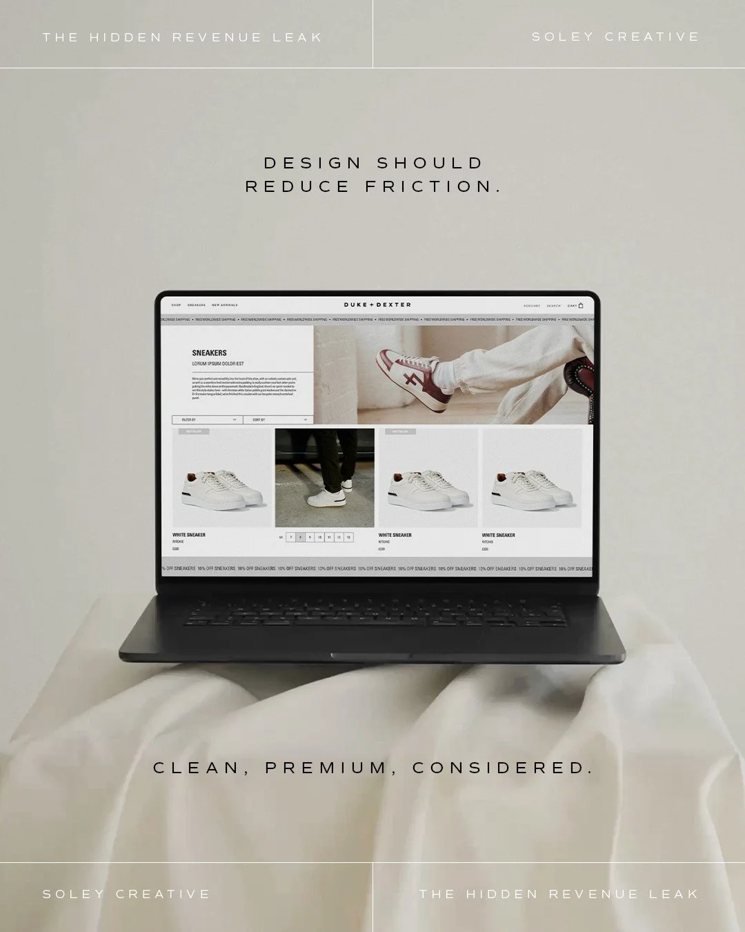 When performance dips, most brands look to marketing first. More ads. More campaigns. More content. But if your brand identity and ecommerce website design are not commercially aligned, you are amplifying friction rather than fixing it.⁠
⁠
We see thi