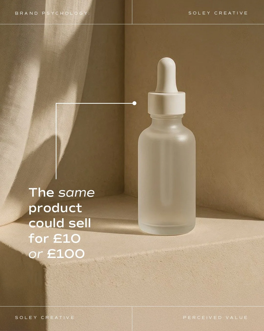 The same product could sell for &pound;10 or &pound;100.⁠
⁠
Often the difference is not the formula or materials. It is the perception surrounding the product. Branding shapes how customers interpret value long before they analyse specifications.⁠
⁠
