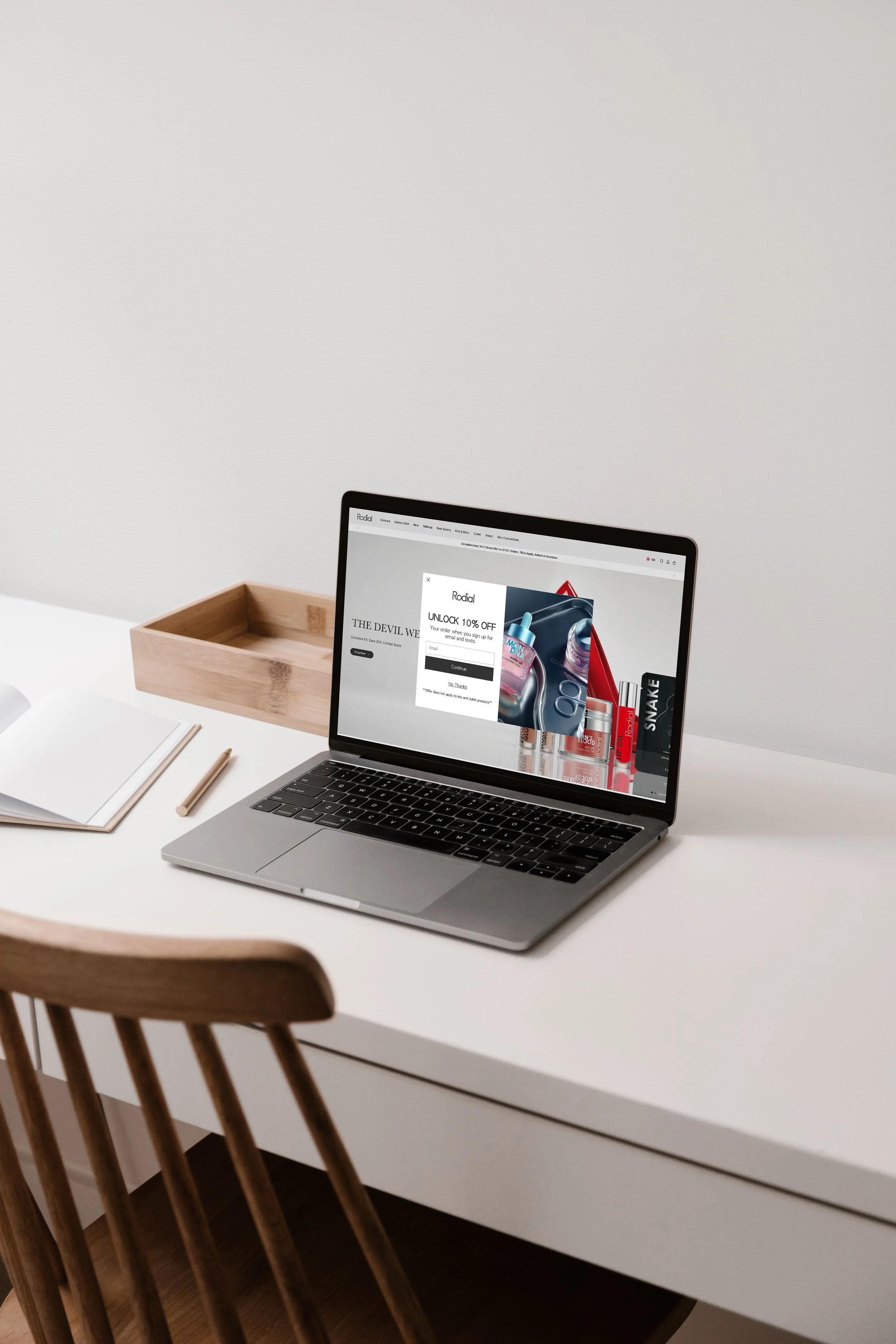 Responsive Klaviyo email design and pop-up design for beauty brand Rodial