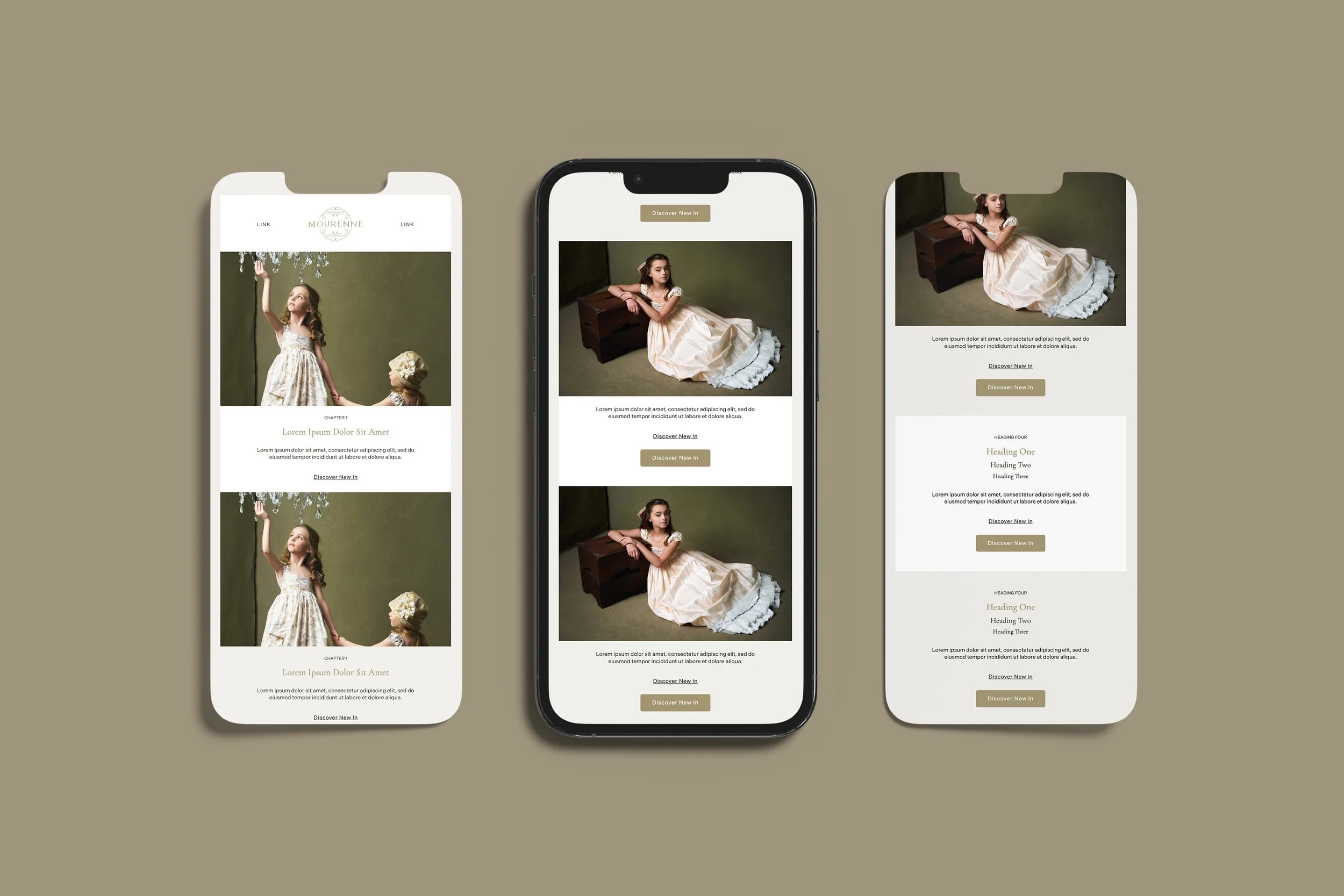 Mourenne luxury childrenswear Klaviyo email design by Soley Creative