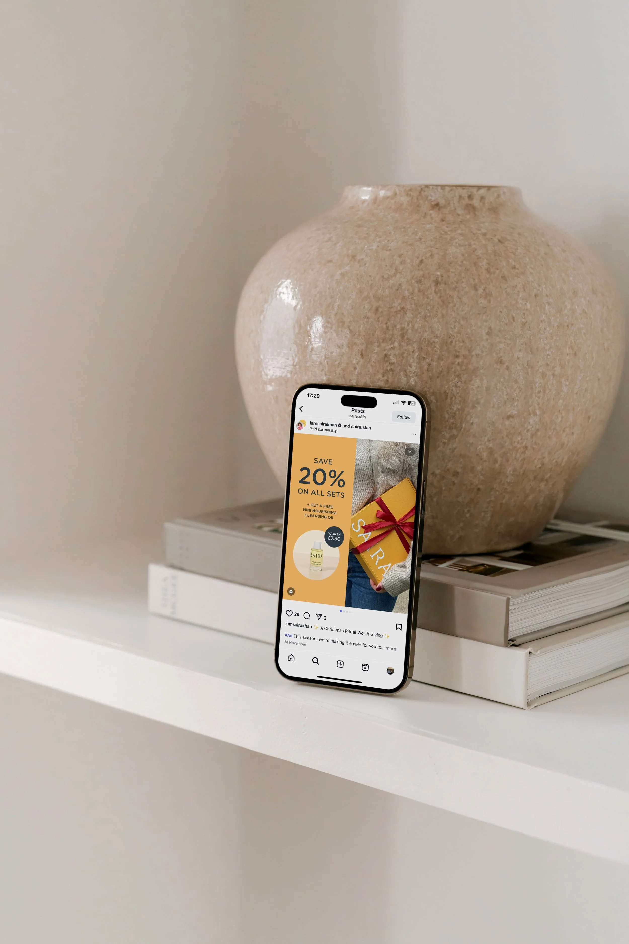 Saira Skin paid social advertising design