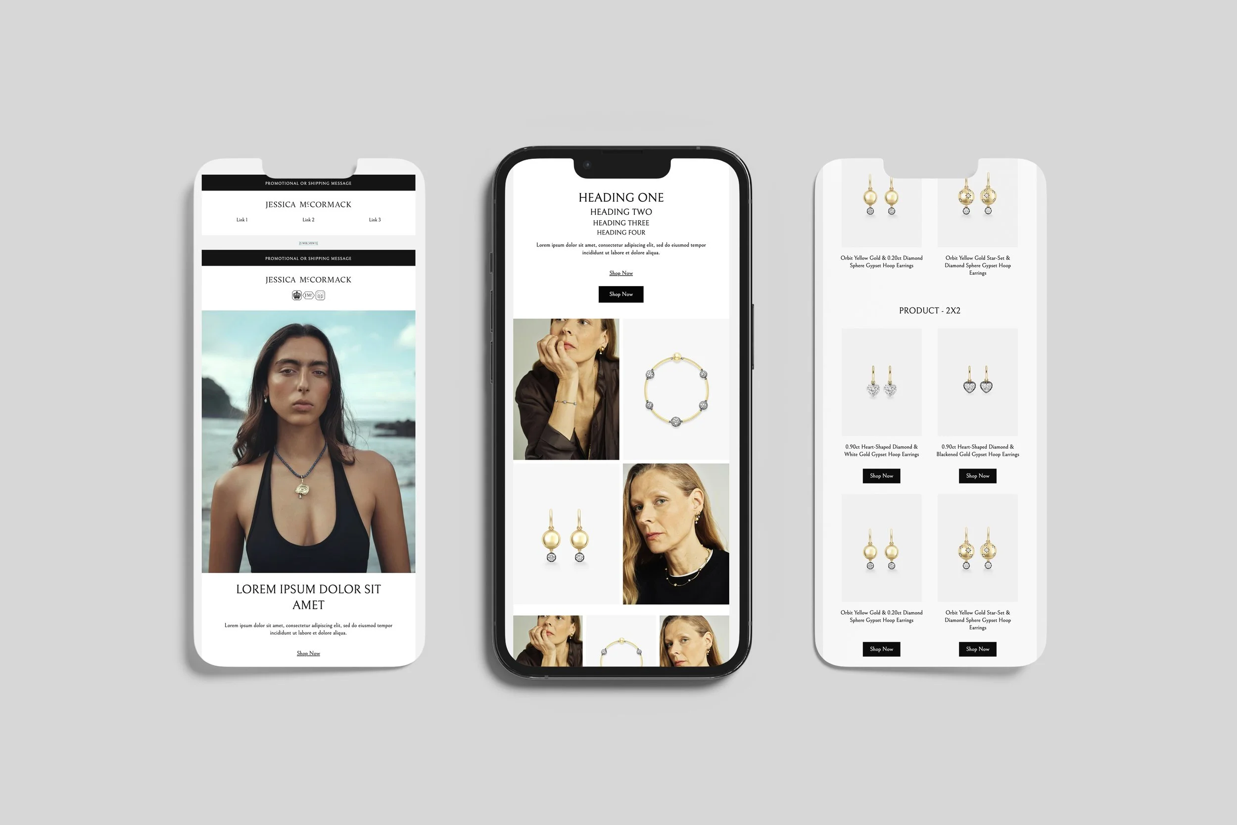 Jessica McCormack Klaviyo master email template designed by Soley Creative
