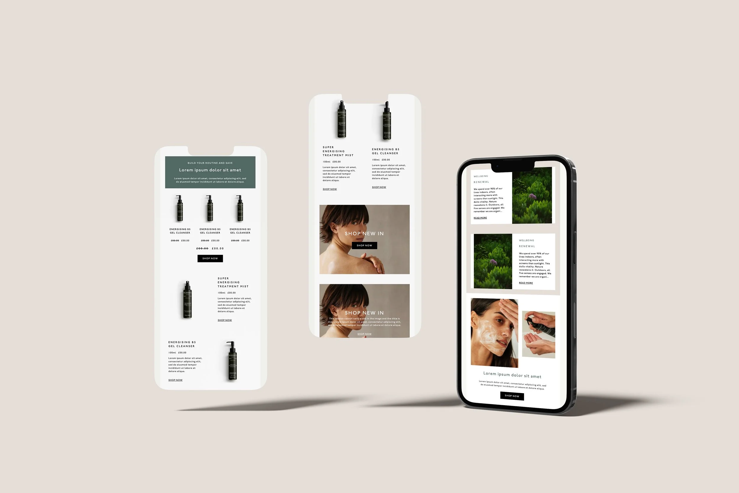 Wildsmith Skin Klaviyo master email template designed by Soley Creative