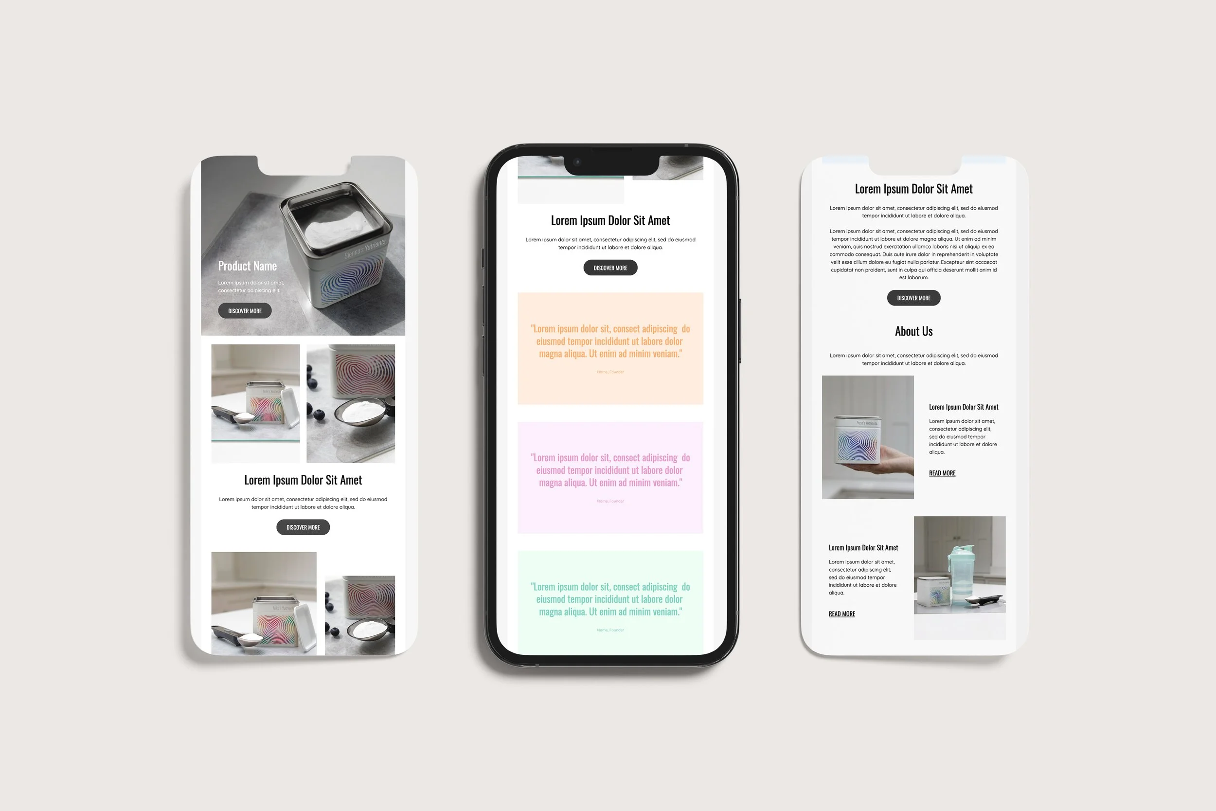 Yutrients Klaviyo master email template designed by Soley Creative