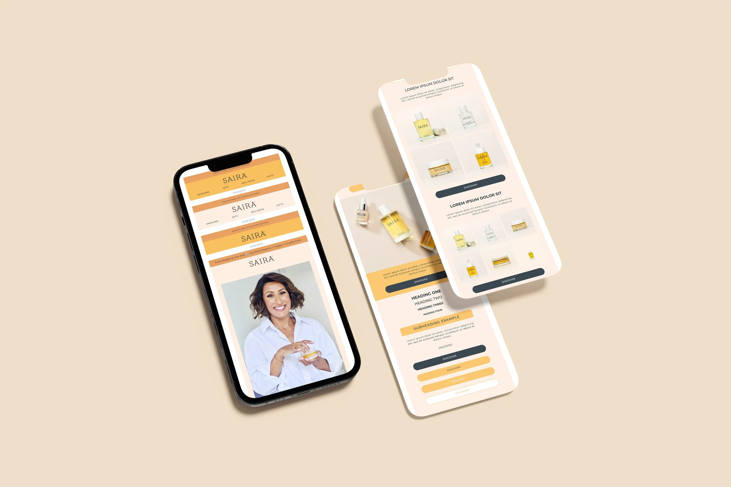 Saira Skin beauty marketing design by Soley Creative