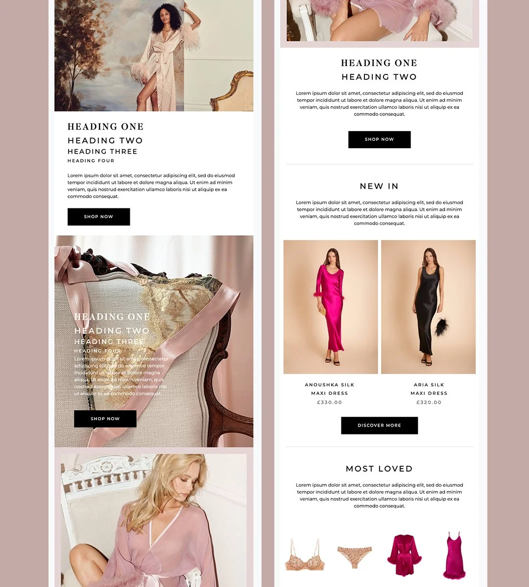 Gilda & Pearl branded email campaign template