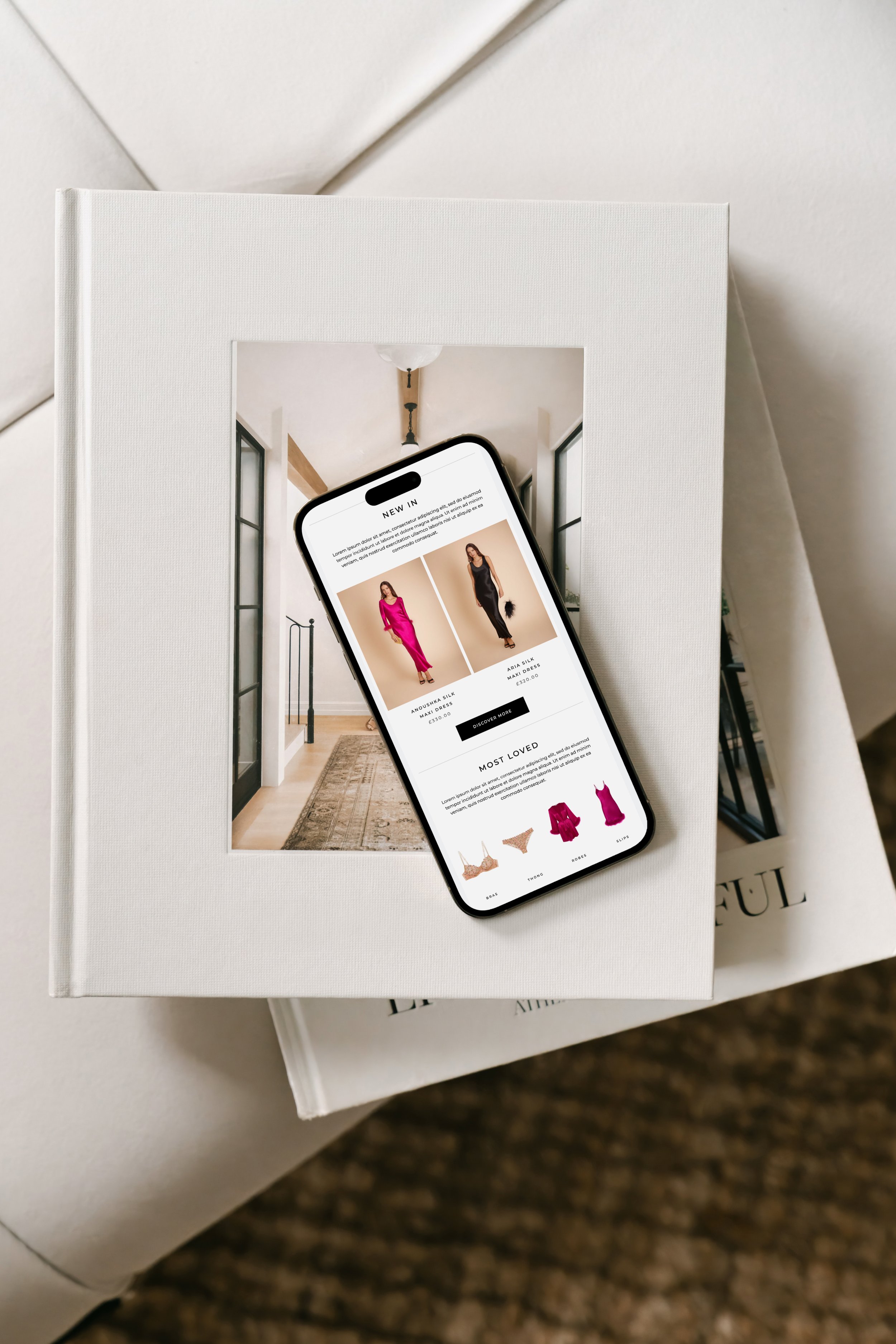 Klaviyo master email template for luxury fashion brand Gilda & Pearl