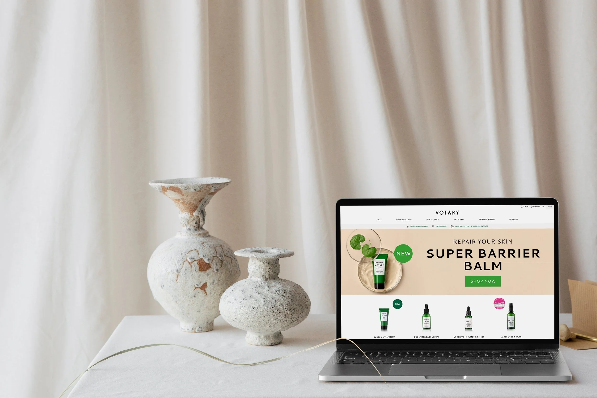 Votary Homepage Web Asset Design - Monthly Retainer